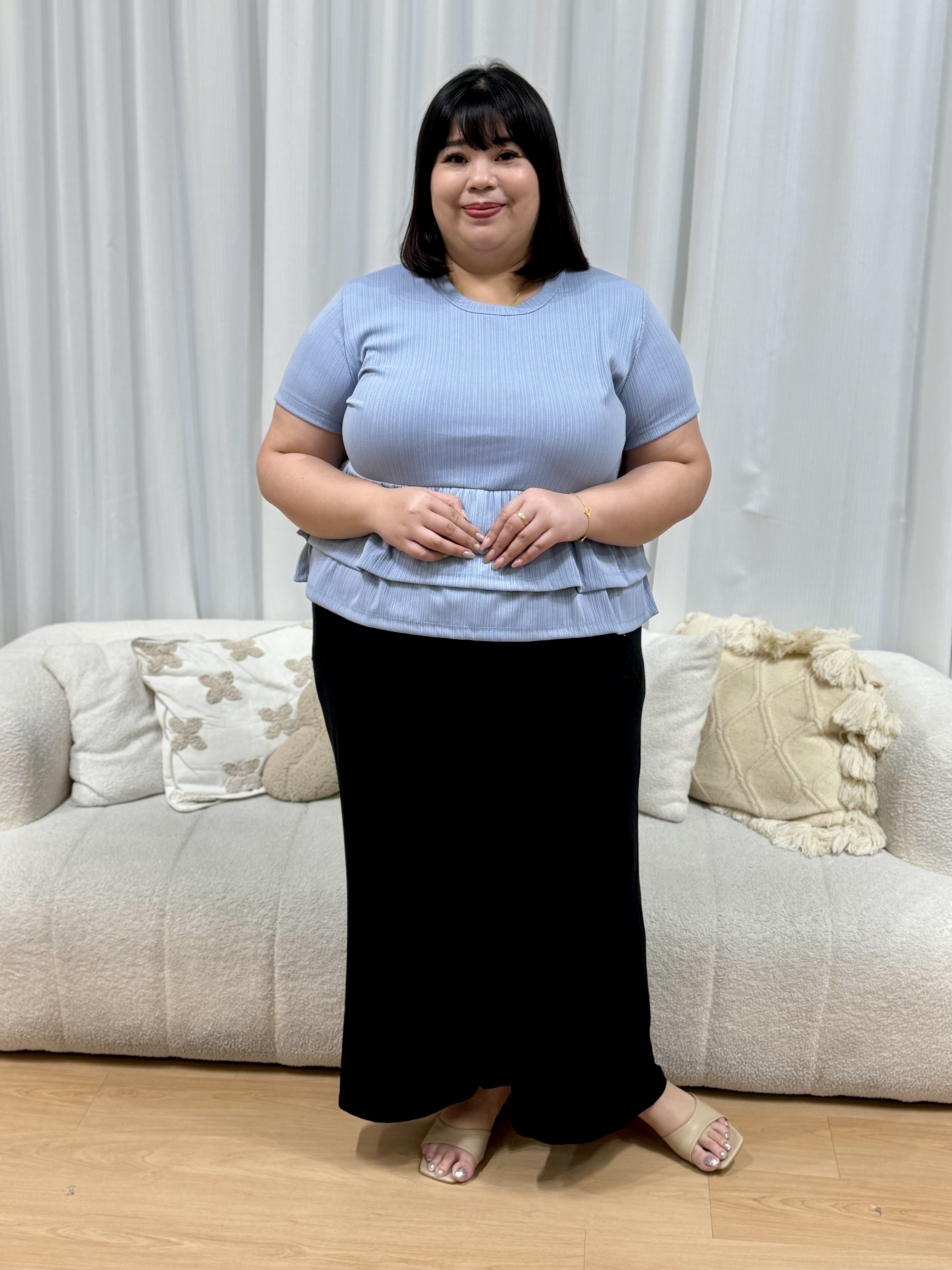 Solana Line Peplum Top #33 | Plus Size Top