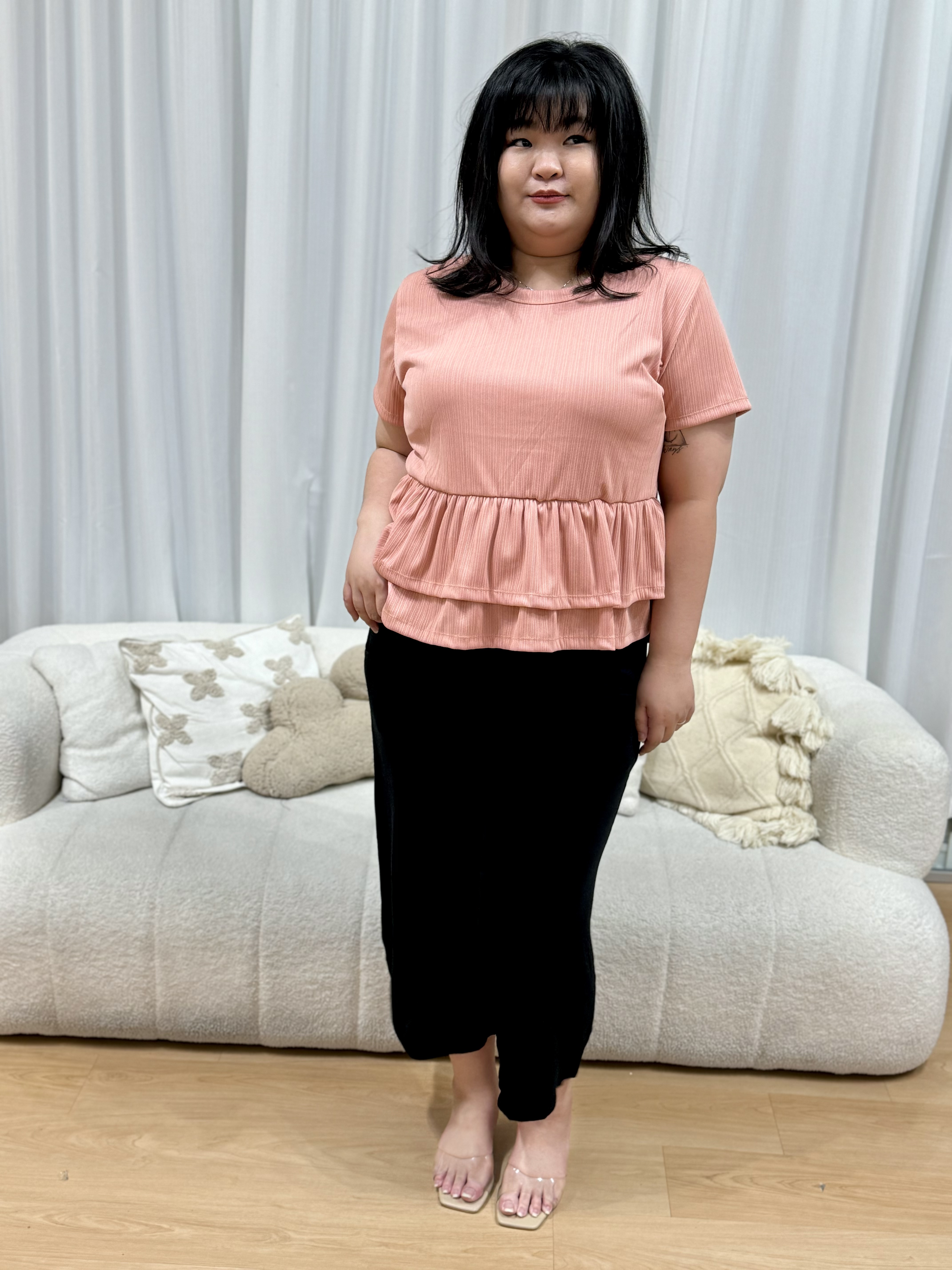Solana Line Peplum Top #33 | Plus Size Top