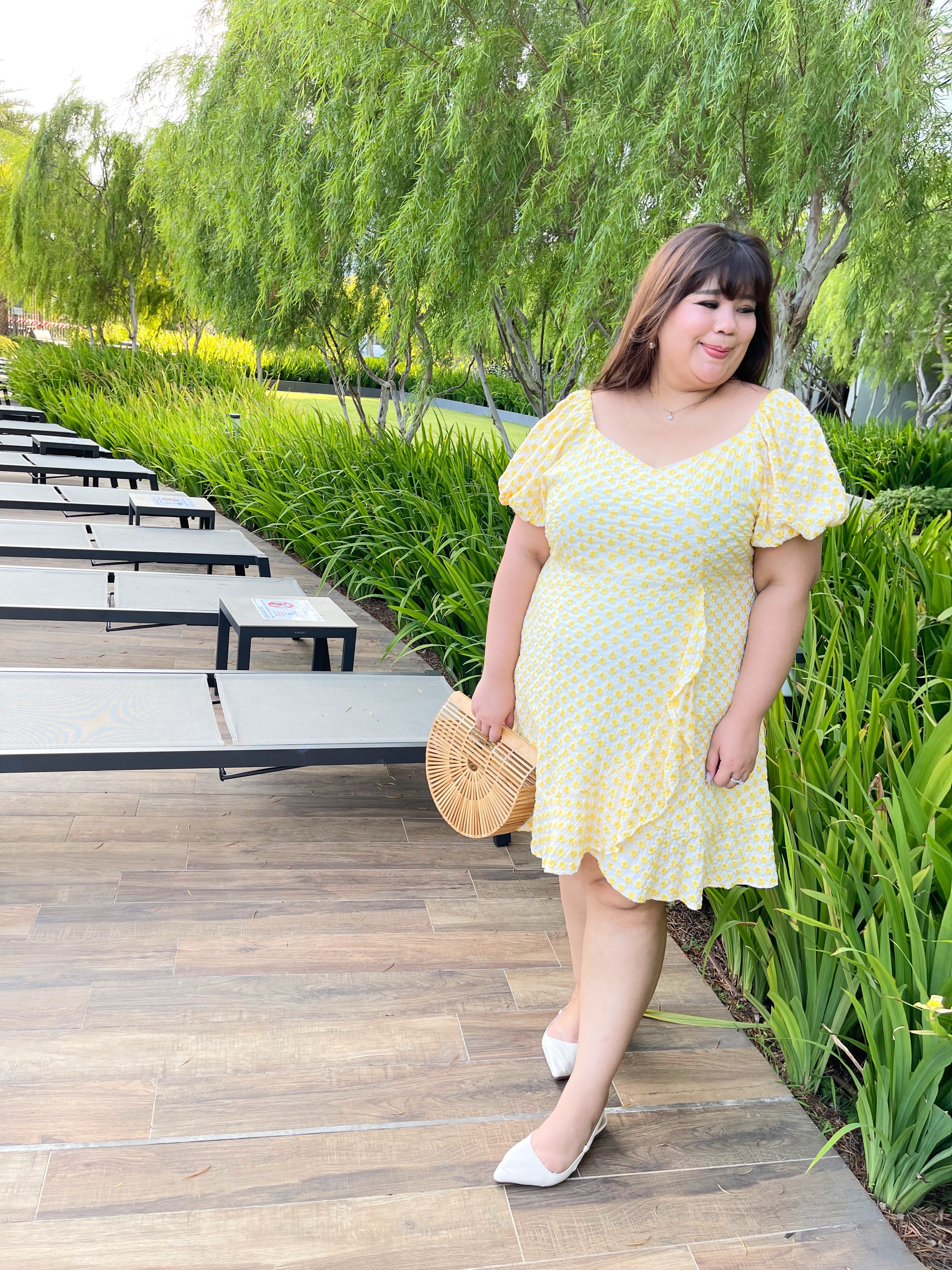 Love+ Avery Yellow 3D Dress | Plus Size Dress Singapore