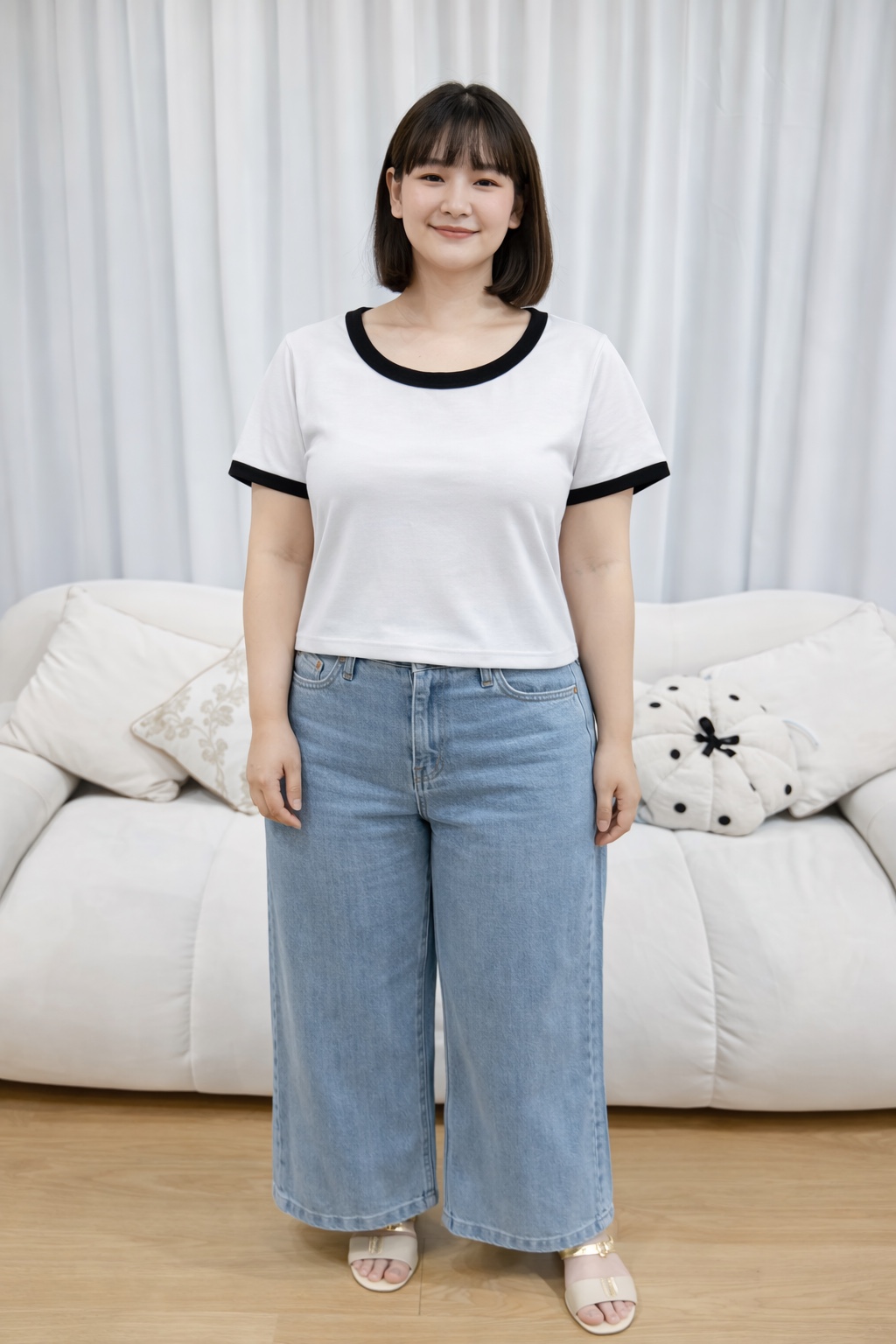 Duo Tone Colleria Cotton Top | Plus Size Top