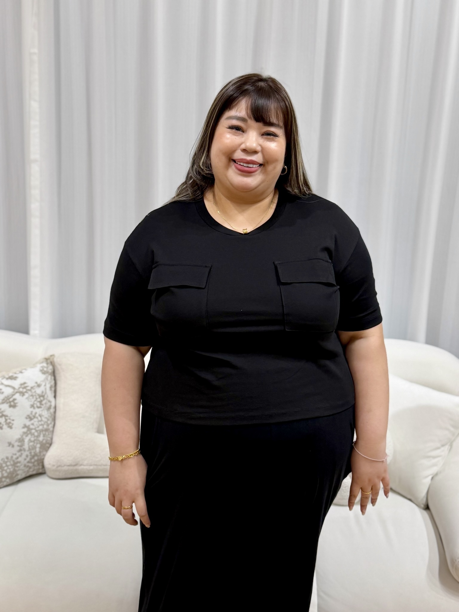 Wendi Cotton Twin Pocket Top | Plus Size Top