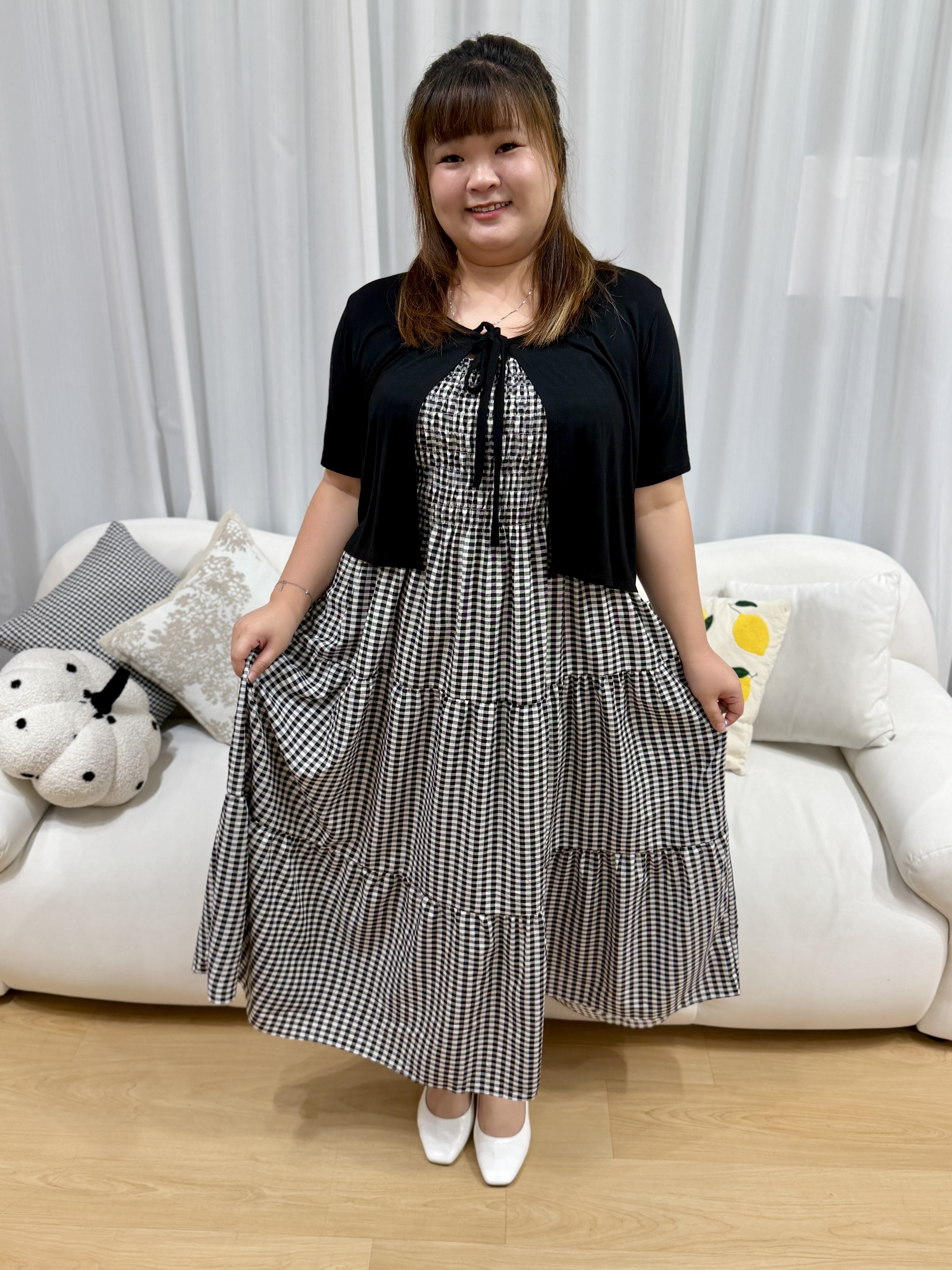 Love+ Chloe Gingham Maxi Dress | Plus Size Dress