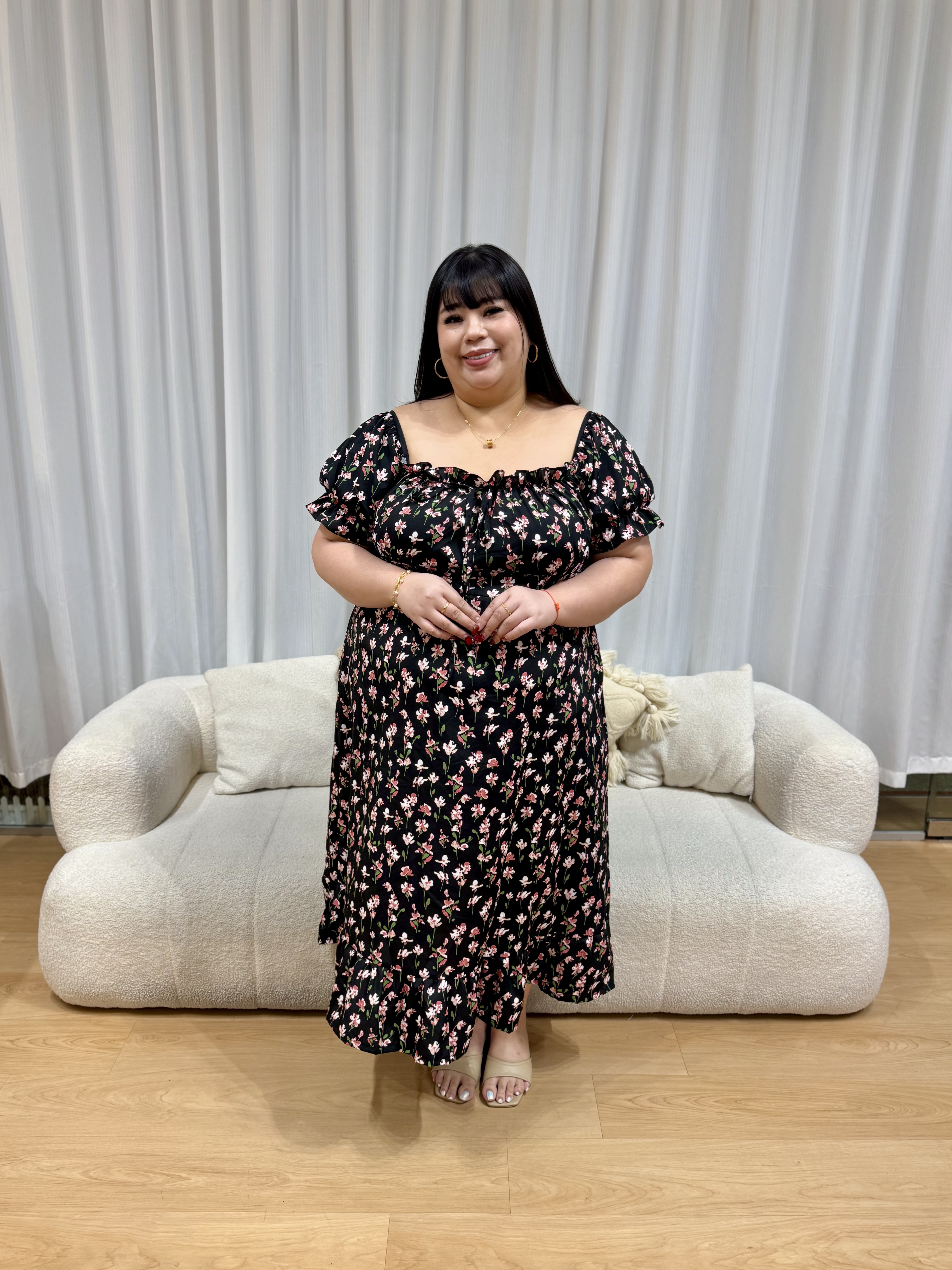 Red Hibiscus Bustier Dress | Plus Size Dress