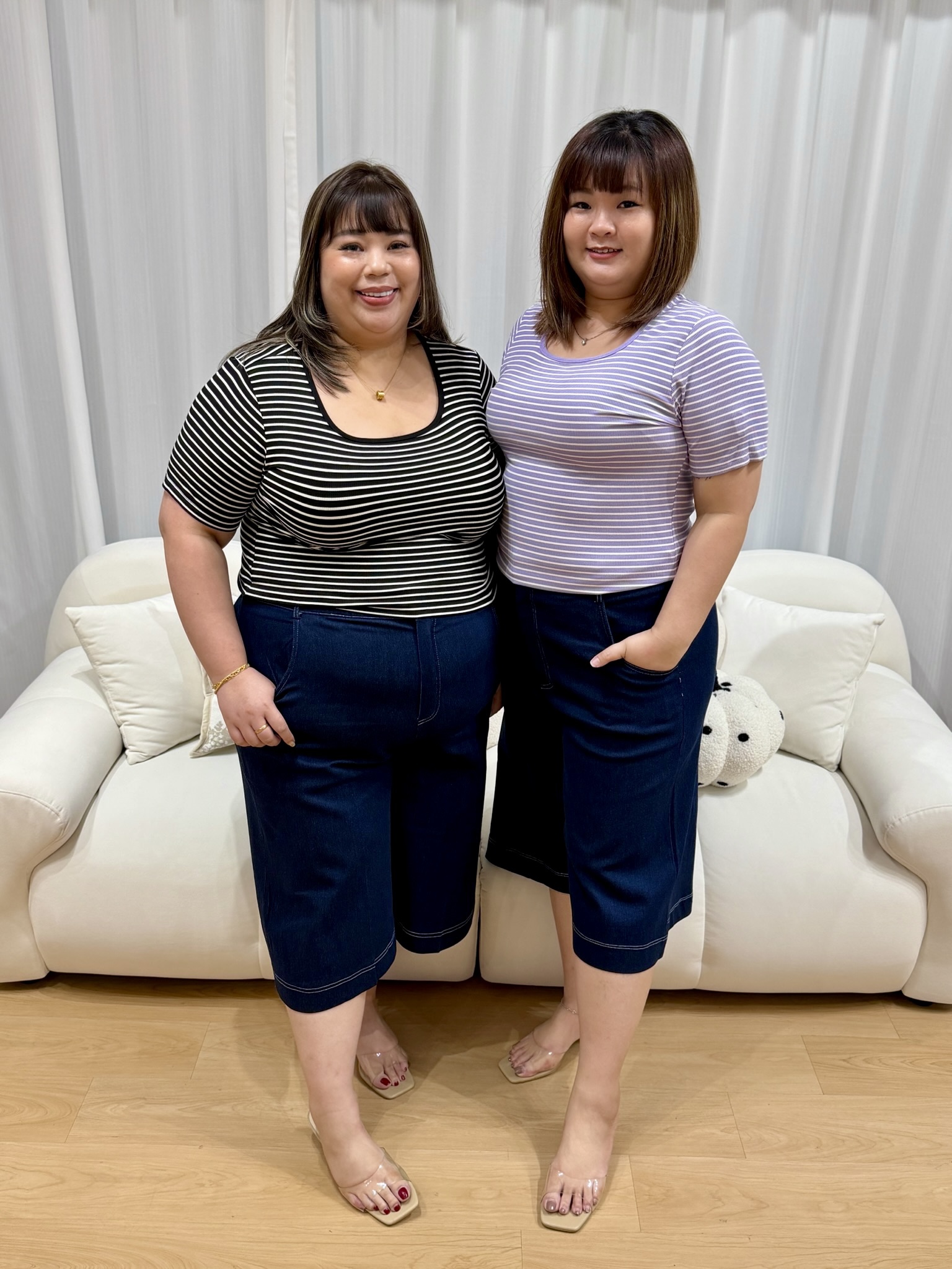 Hello Straight Cut Denim Culottes | Plus Size Culottes