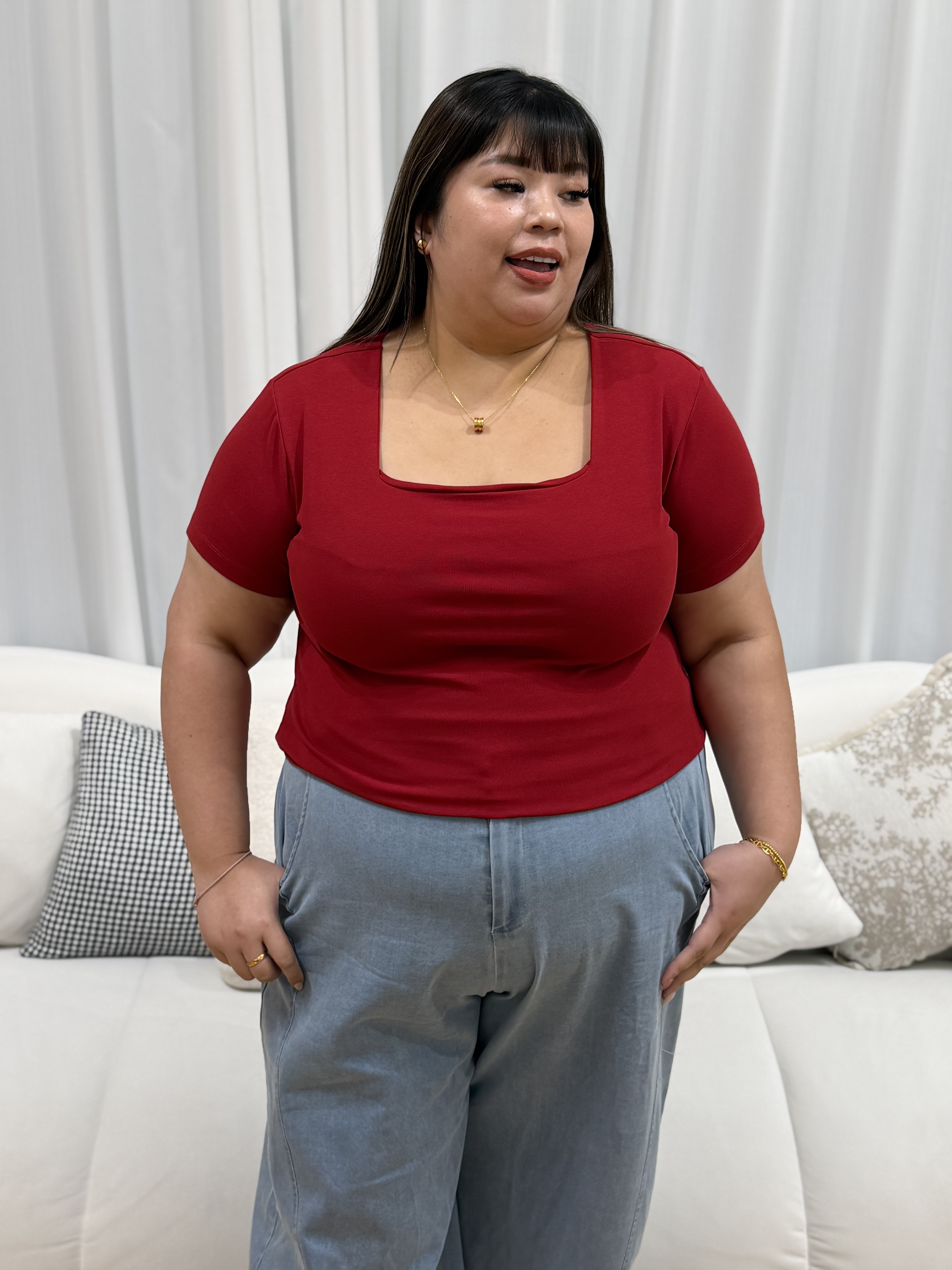 Love+ Kyra Premium Cotton Boxy Top | Plus Size Top