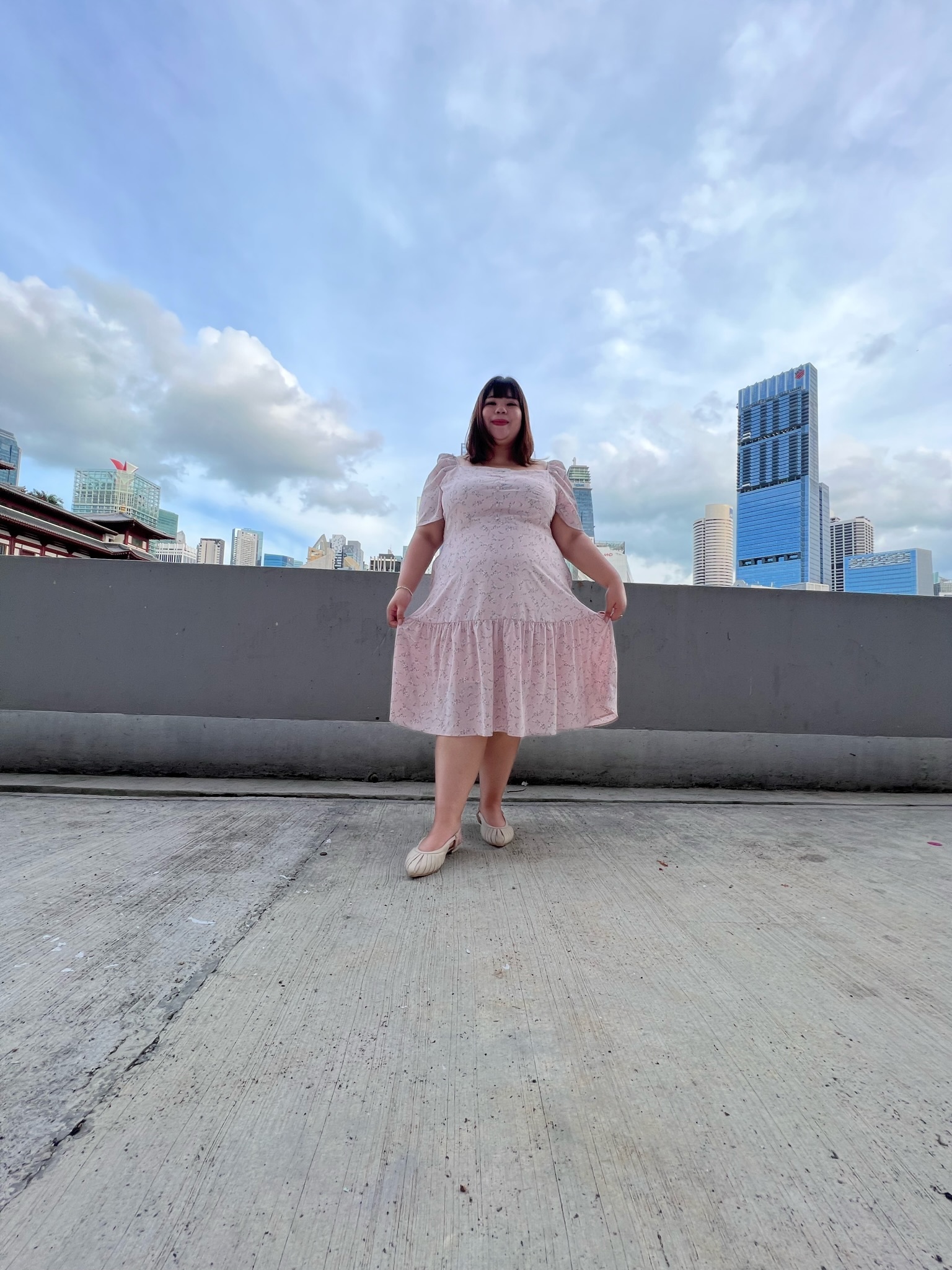 Love+ Georginia Pink Floral Dress | Plus Size Dress Singapore