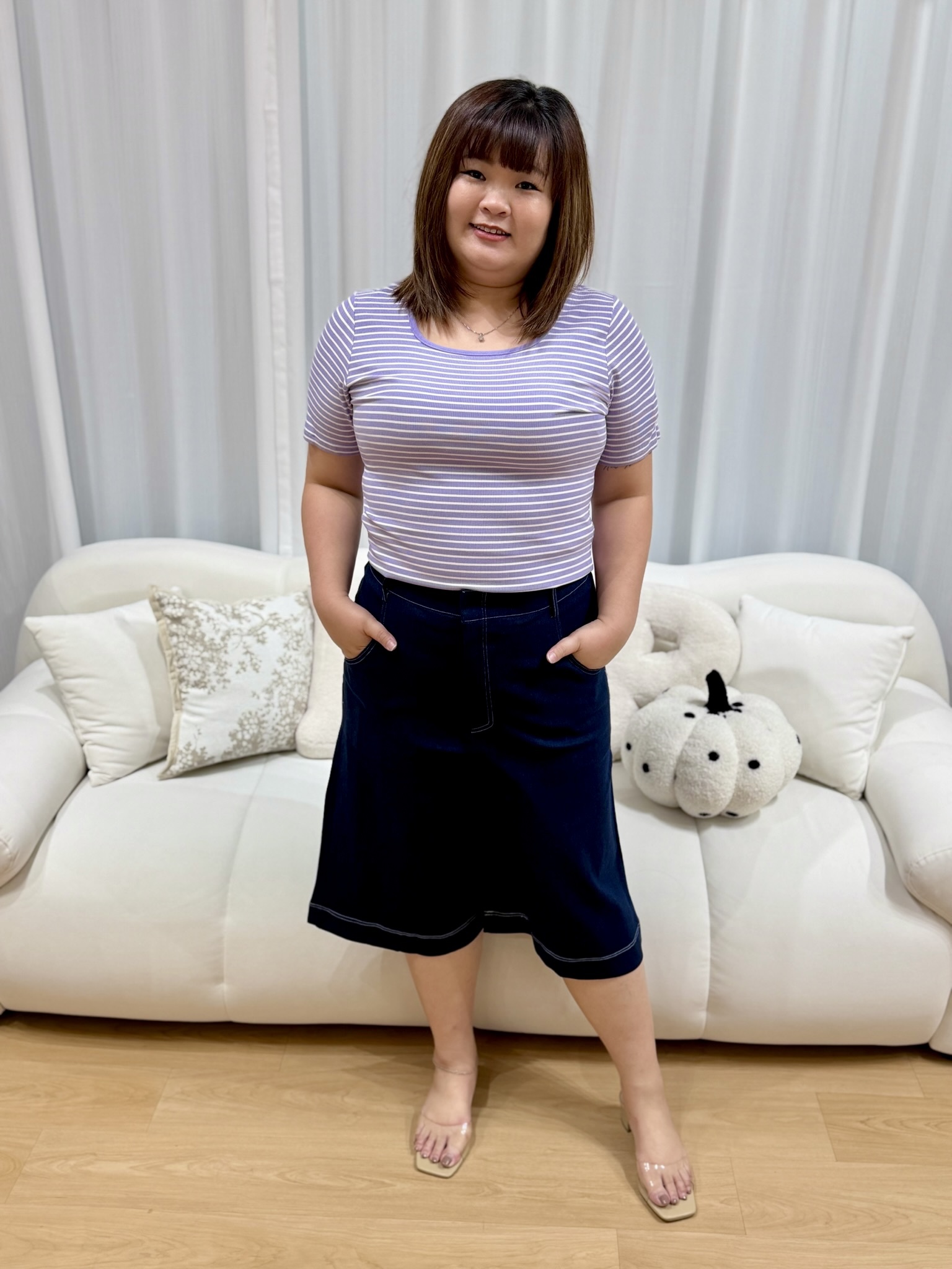 Hello Straight Cut Denim Culottes | Plus Size Culottes