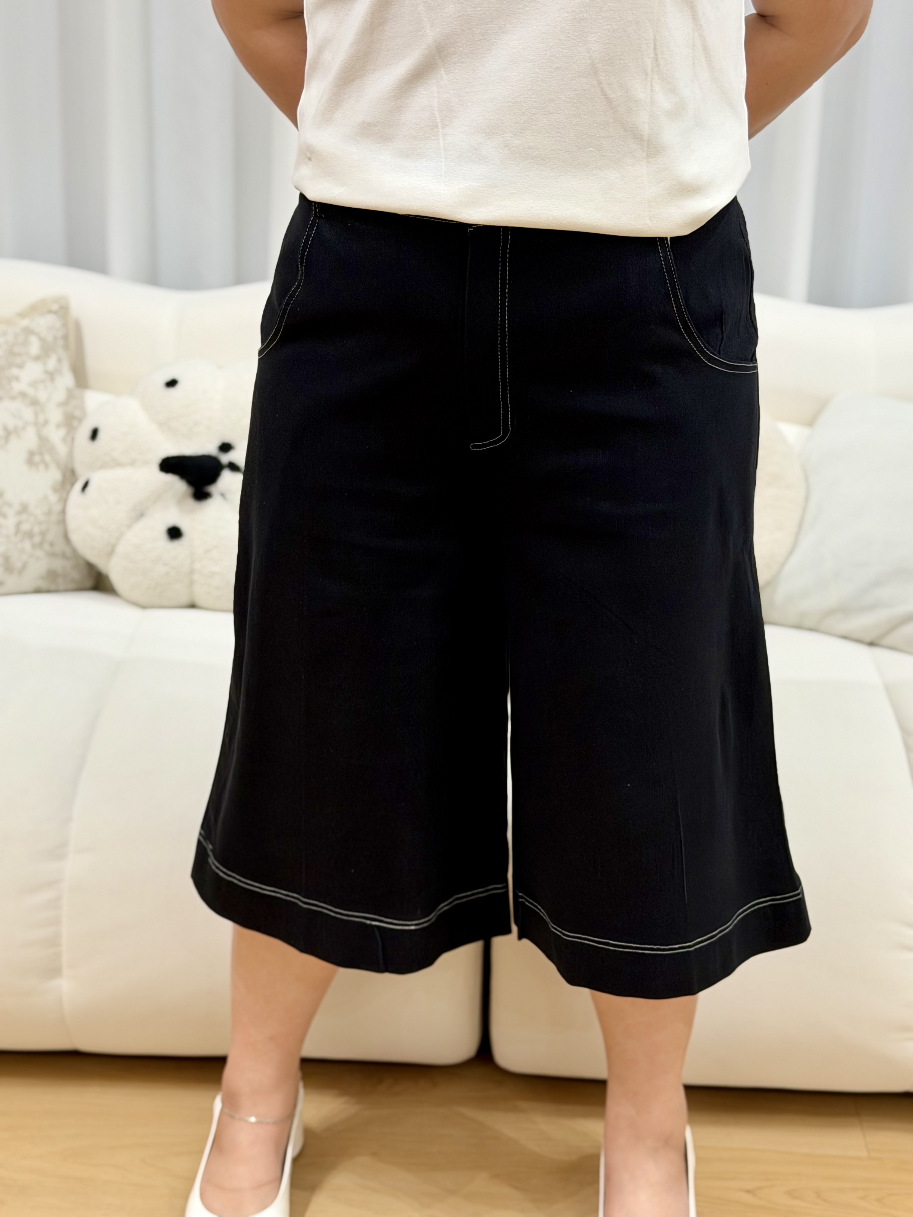 Love+ Hello Straight Cut Denim Culottes | Plus Size Culottes