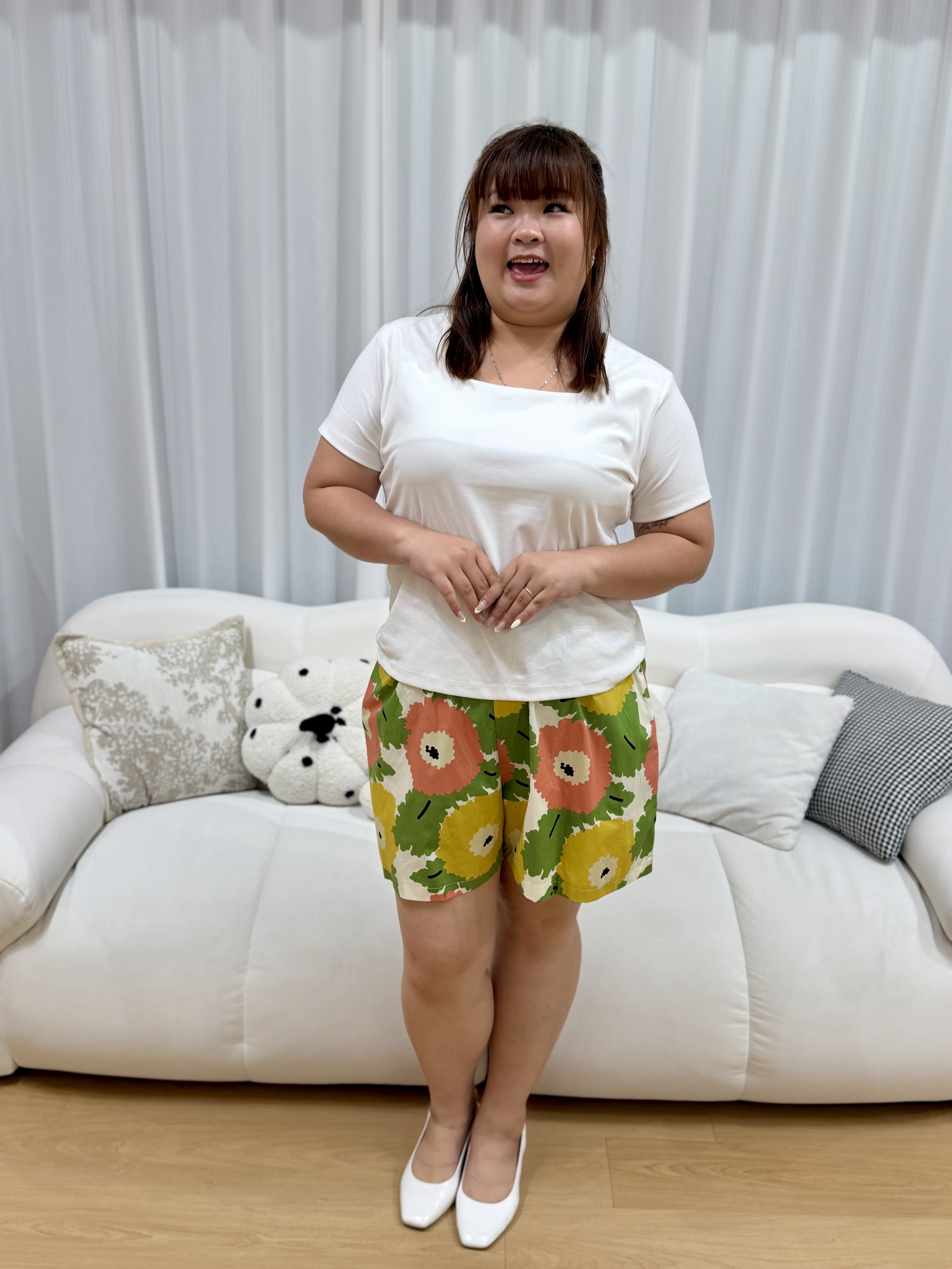 Tansy Linen Floral Shorts | Plus Size Shorts