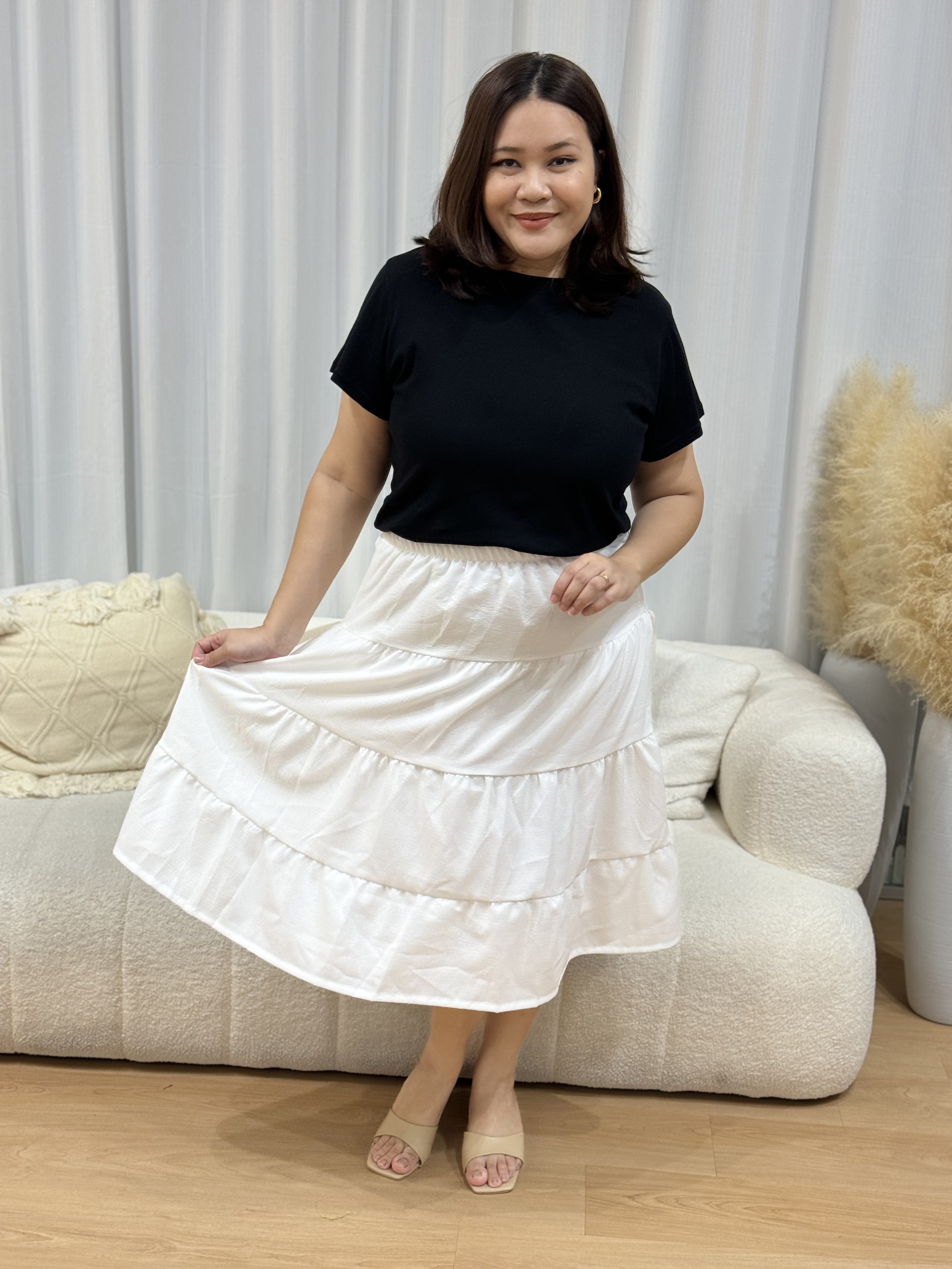 Tulli White Skirt | Plus Size Skirt 
