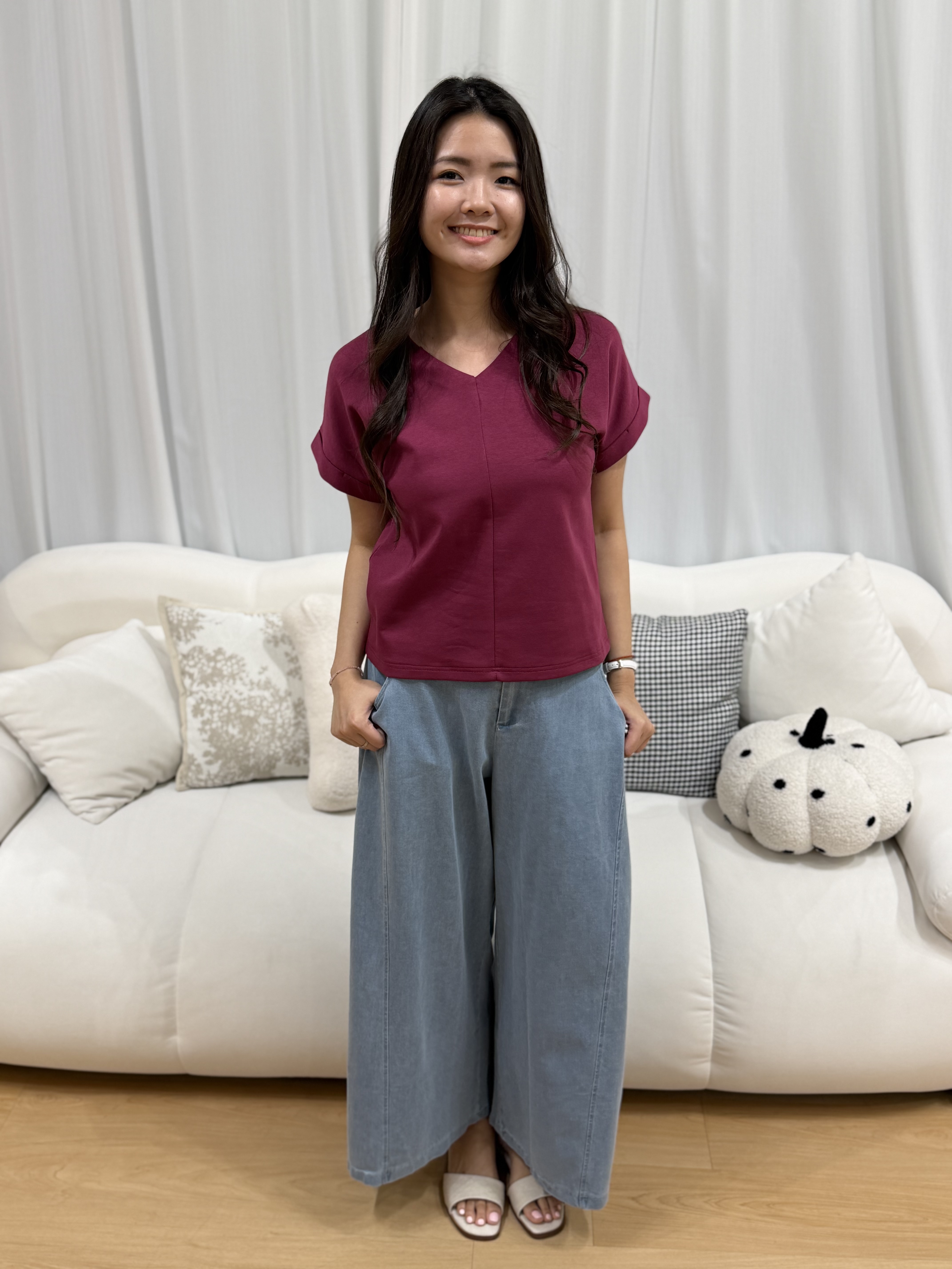 Mini Spandex V Neck Top | Plus Size Top