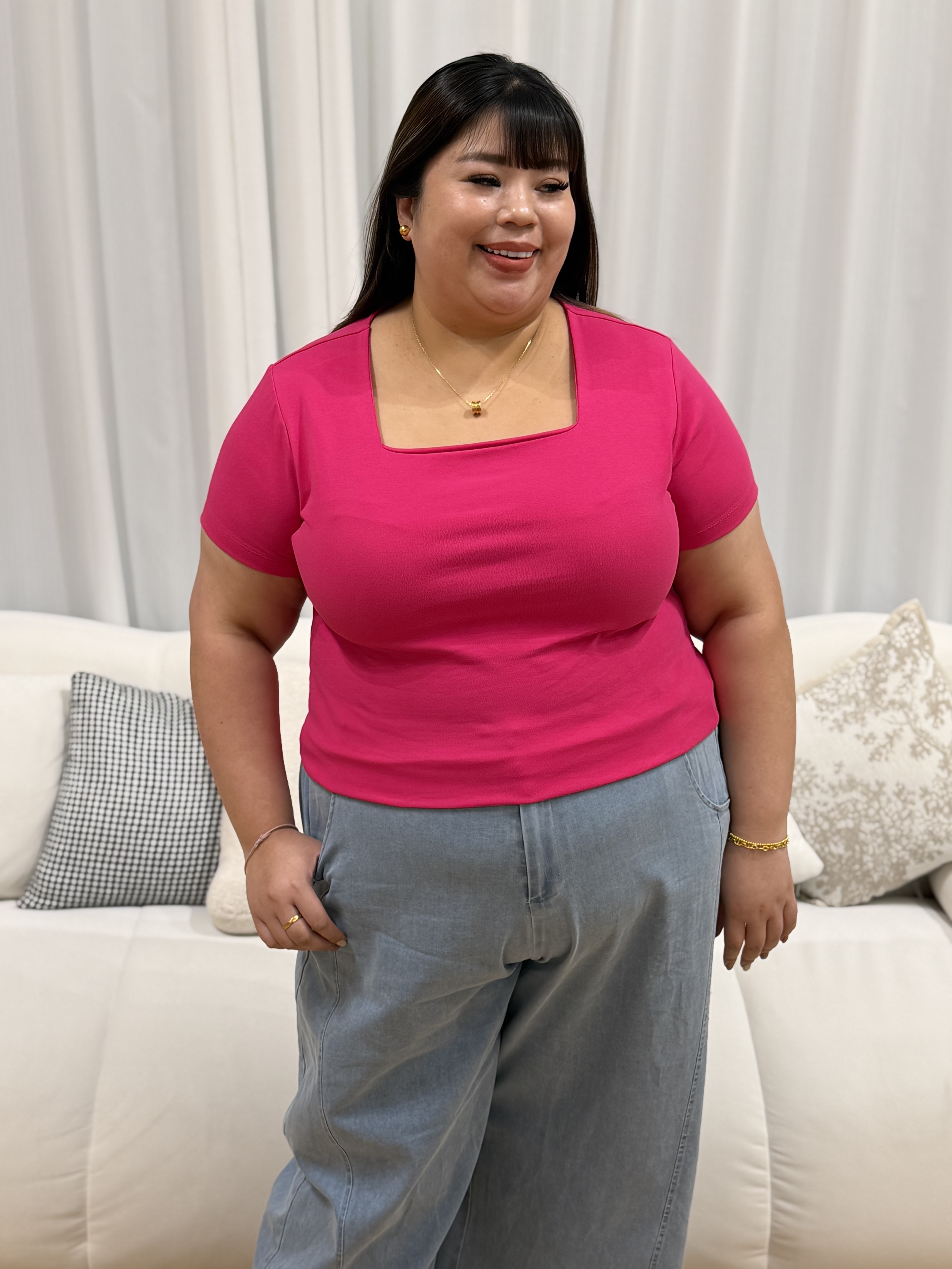 Love+ Kyra Premium Cotton Boxy Top | Plus Size Top