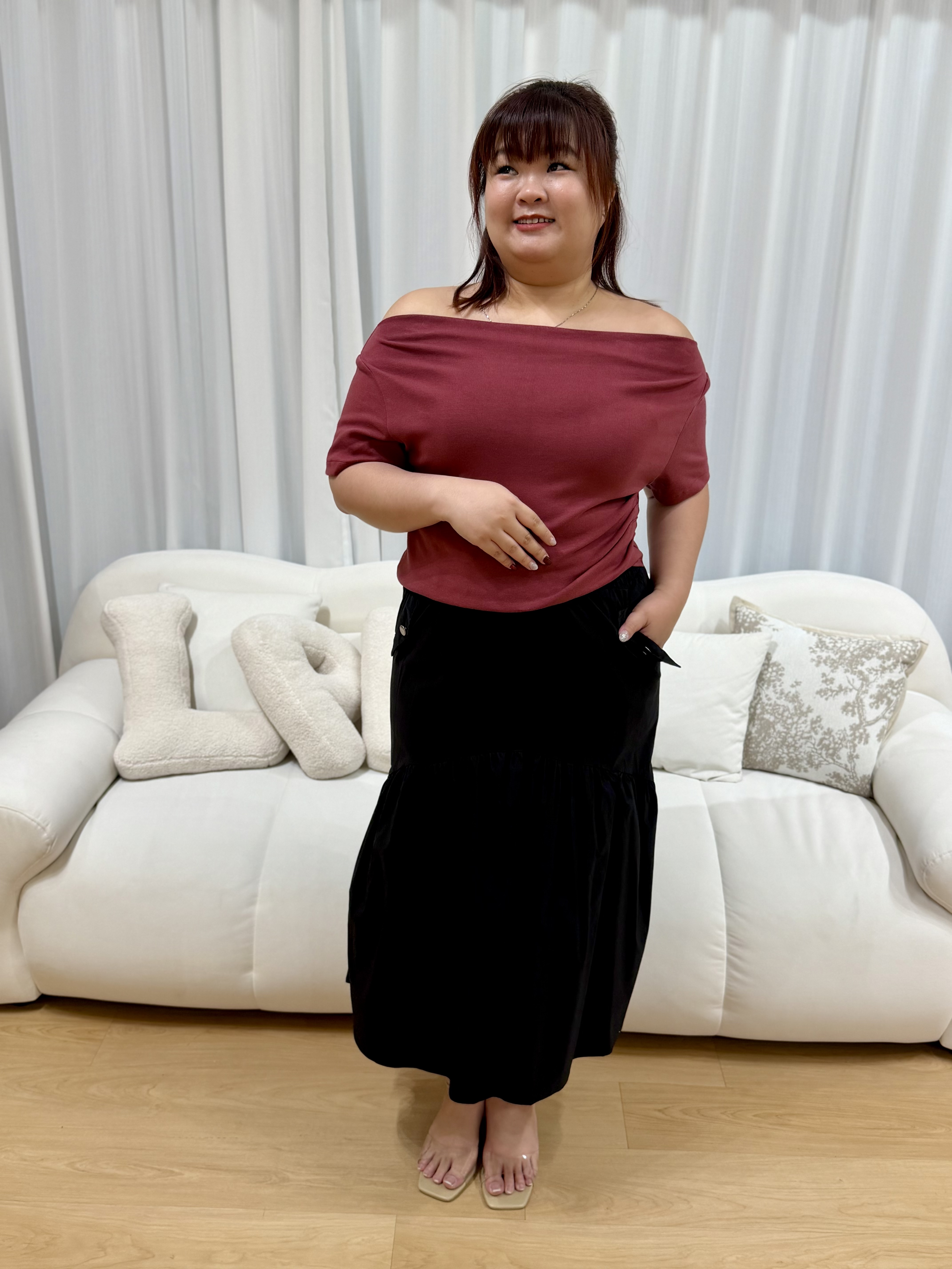 Leila Lightweight Cargo Maxi Skirt | Plus Size Skirt