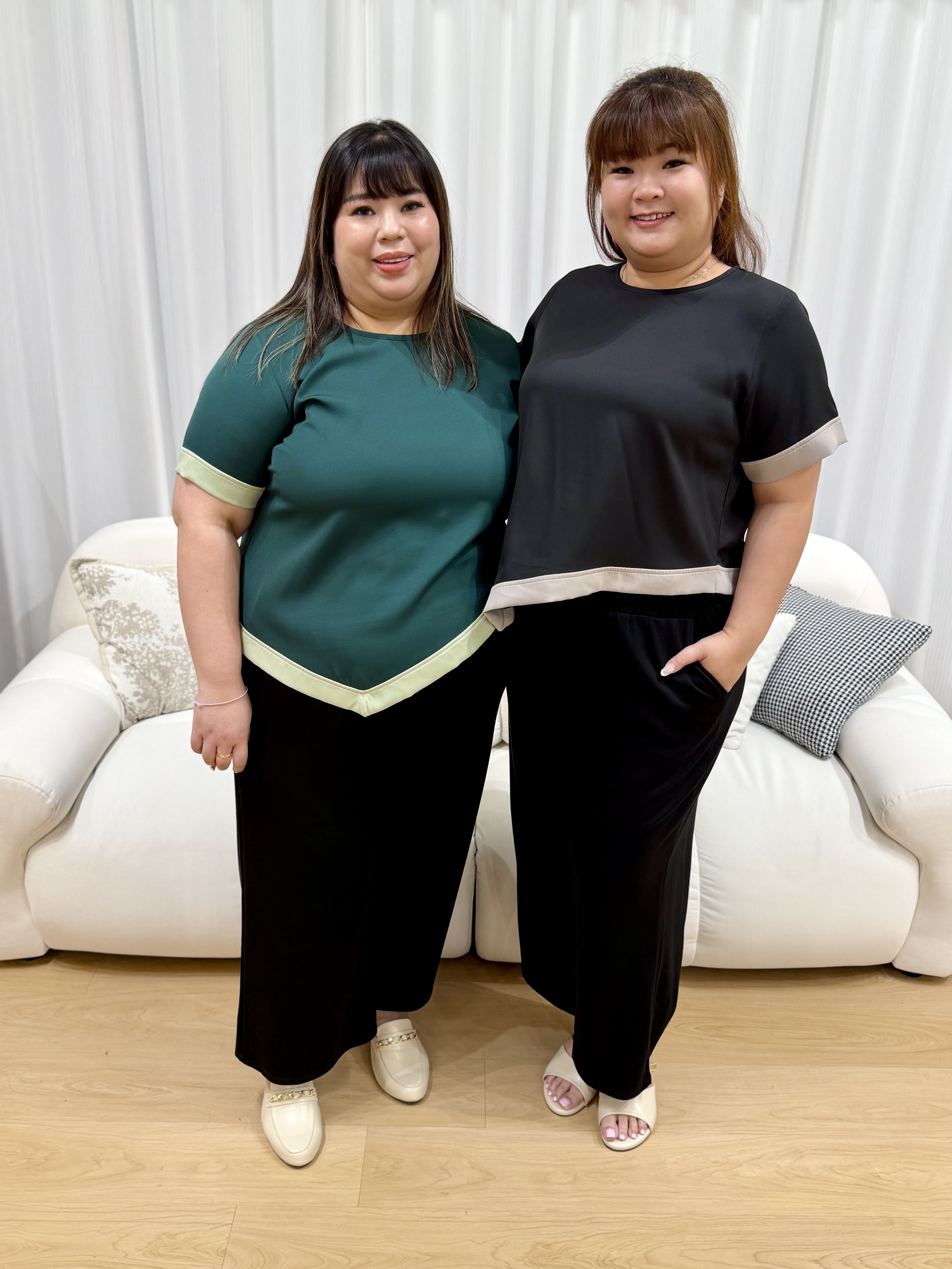 Outline Asymmetrical Top | Plus Size Top