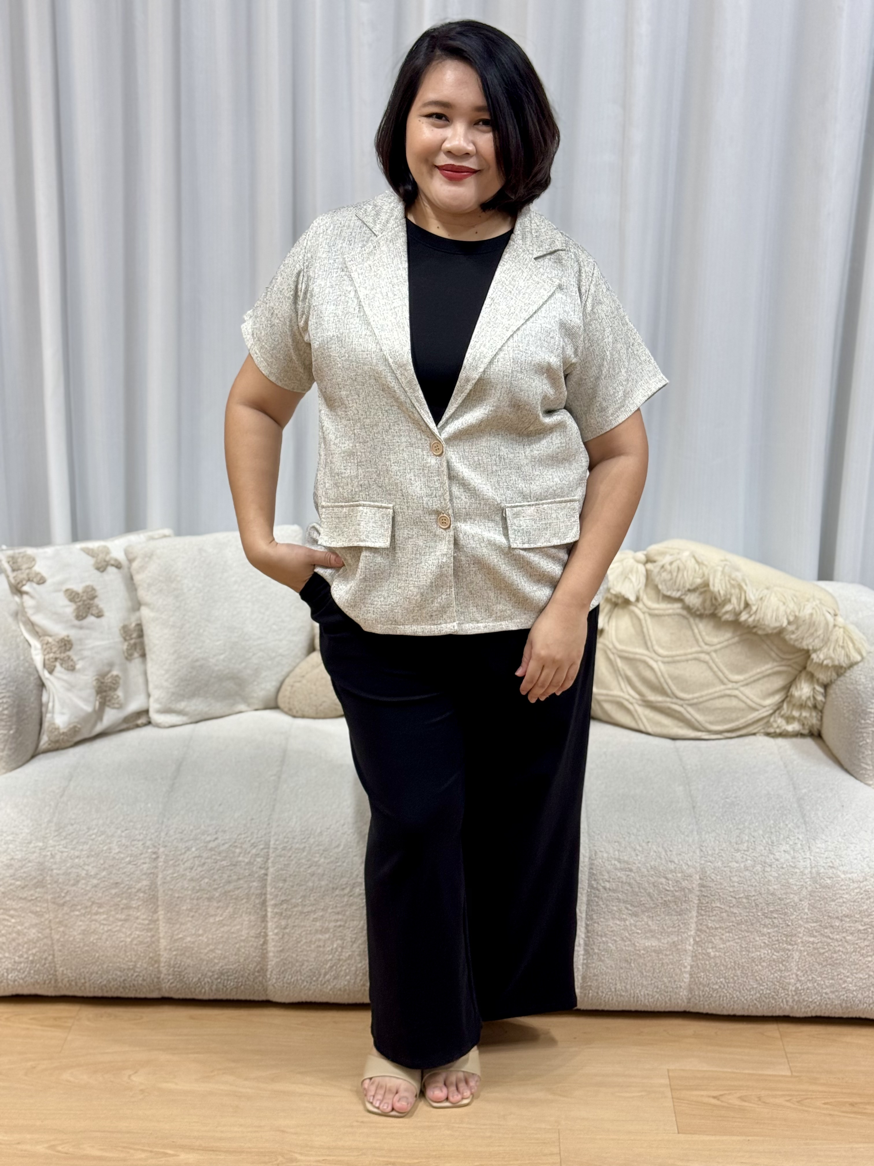 Celinio Tweet Blazer | Plus Size Blazer