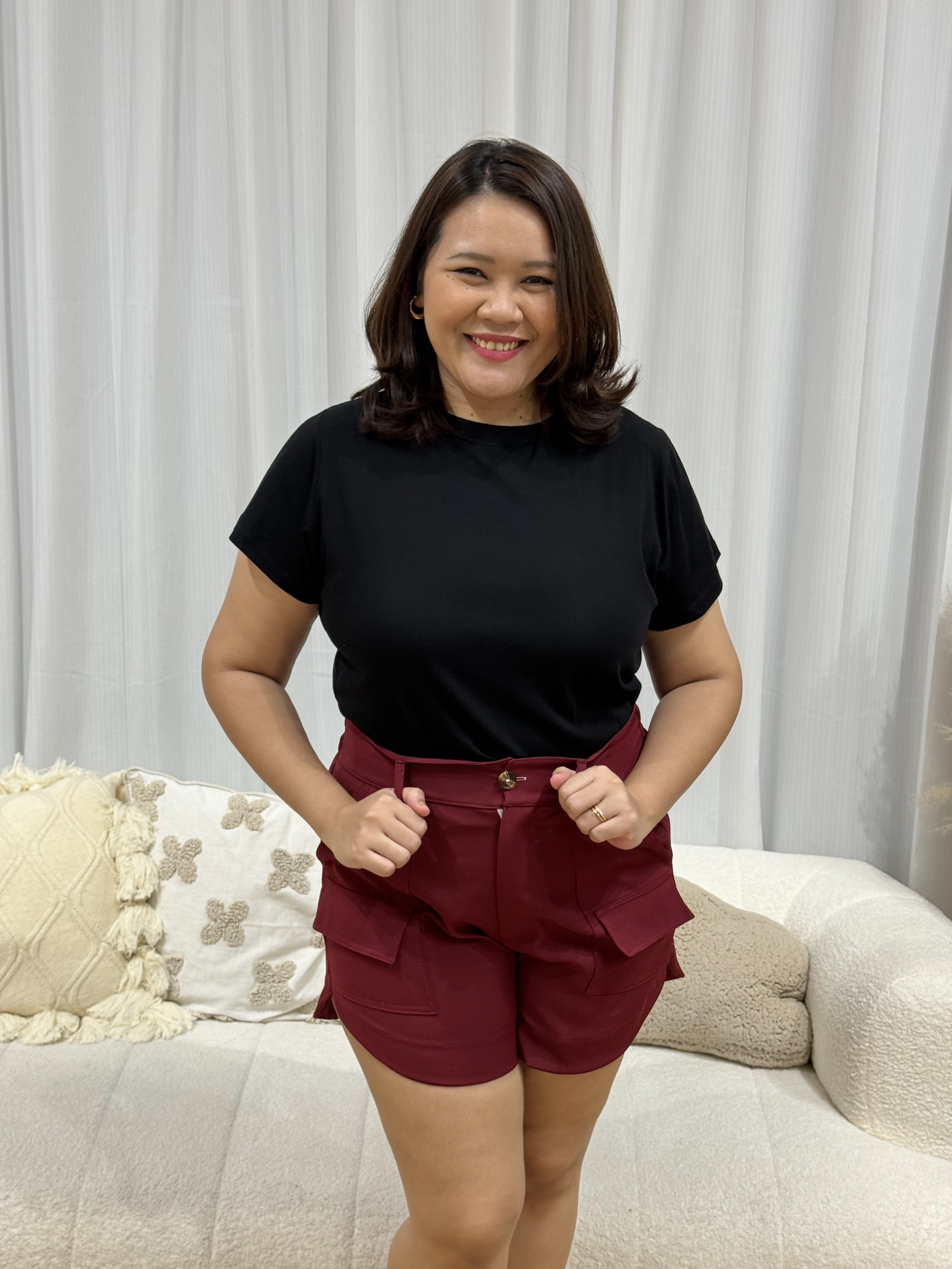 Nina Button Shorts | Plus Size Short