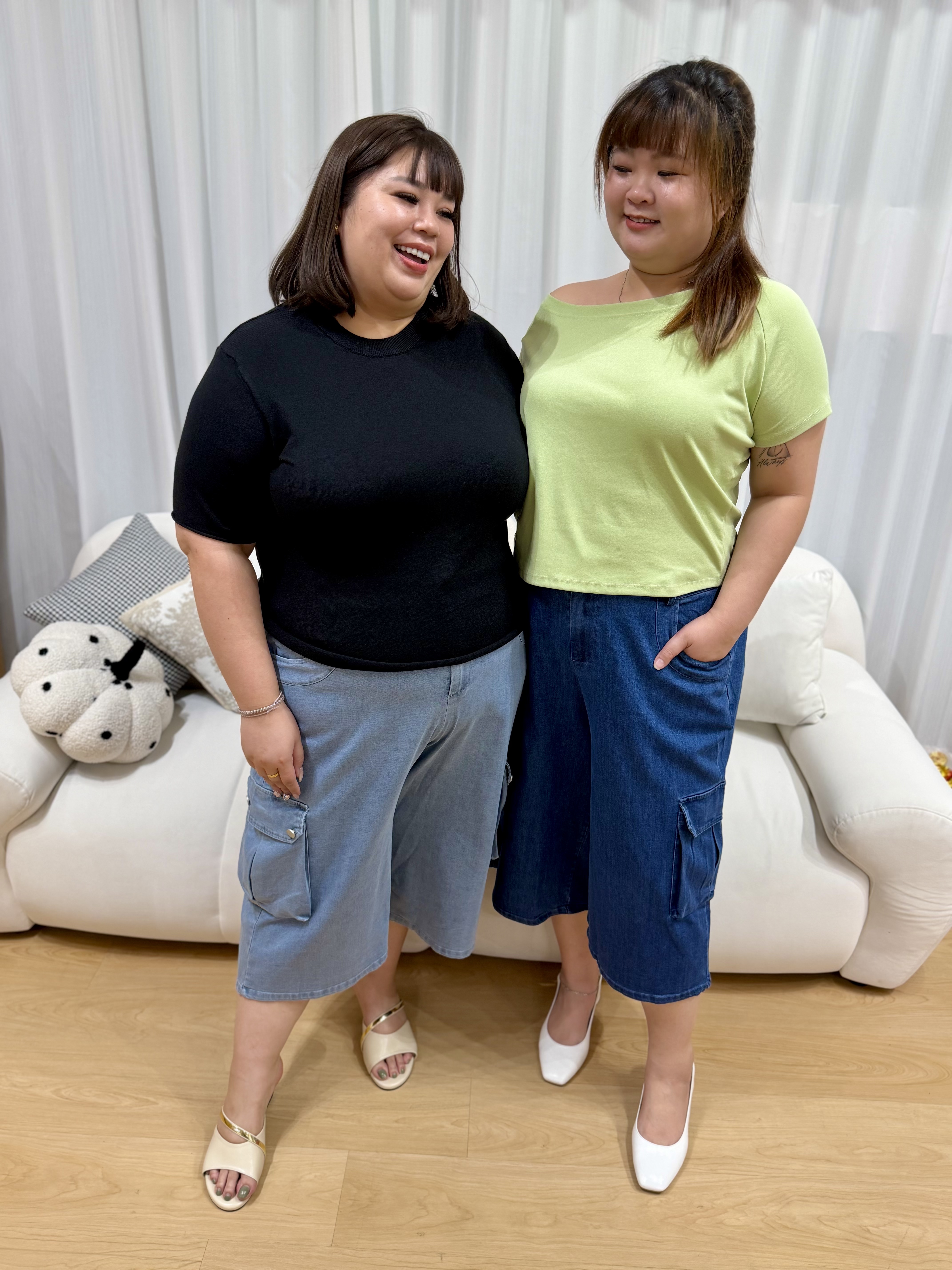 Love+ Yvette Cargo Denim Pants #2320 | Plus Size Pants