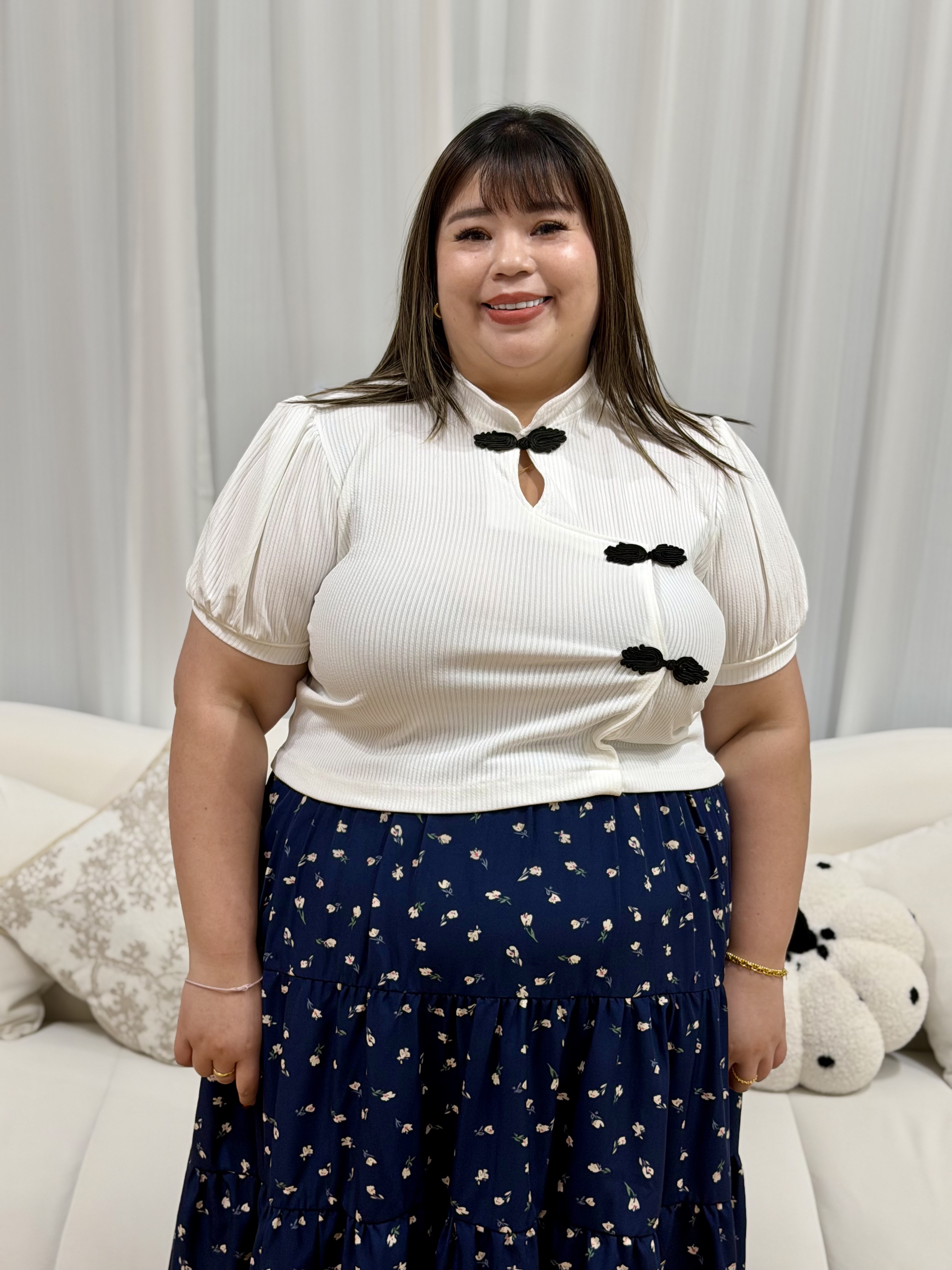 [RESTOCKED]Enya Simple Qipao Top | Plus Size Top