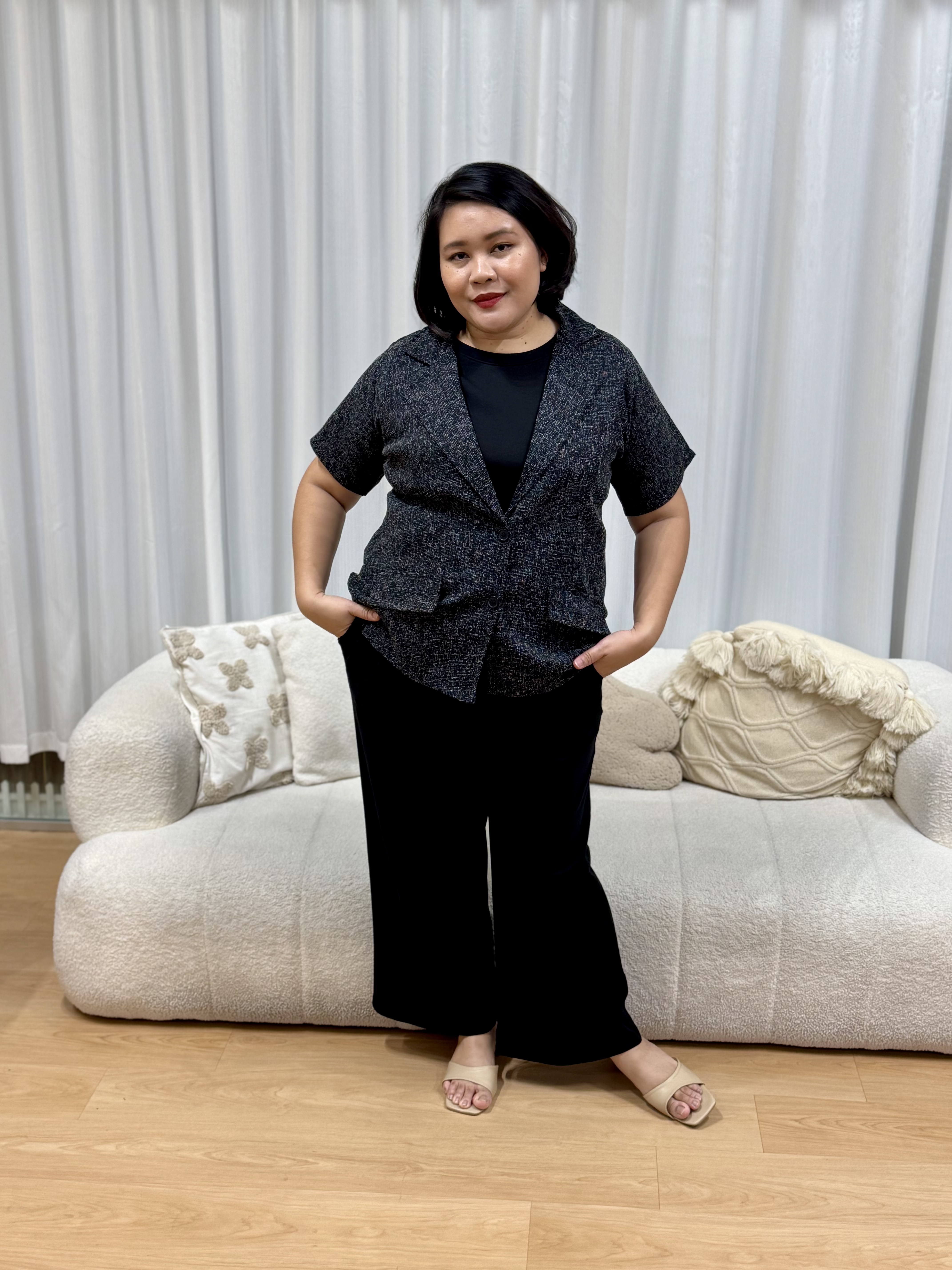 Celinio Tweet Blazer | Plus Size Blazer