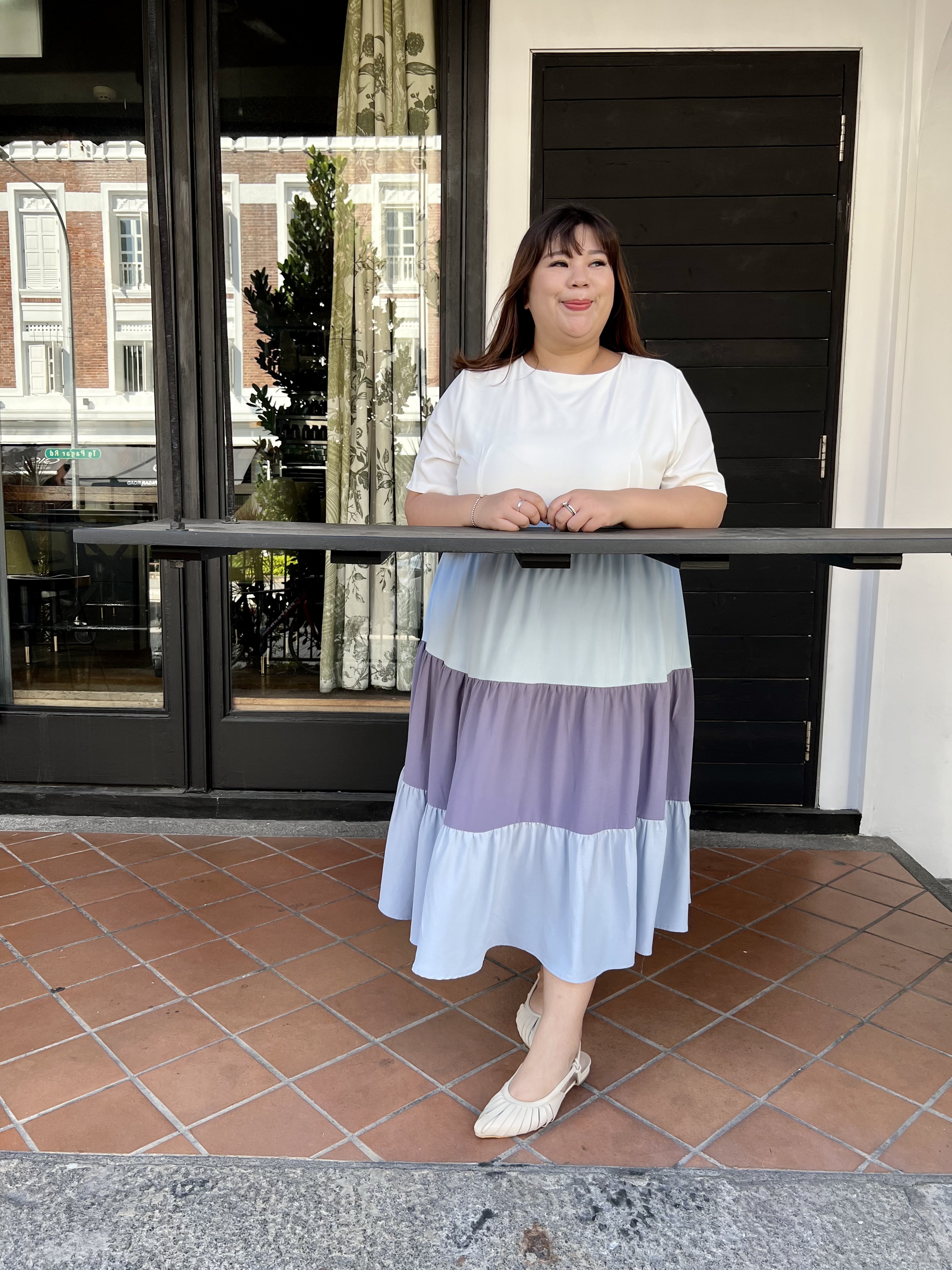 Love+ Blue Mila Tier Dress | Plus Size Dress Singapore