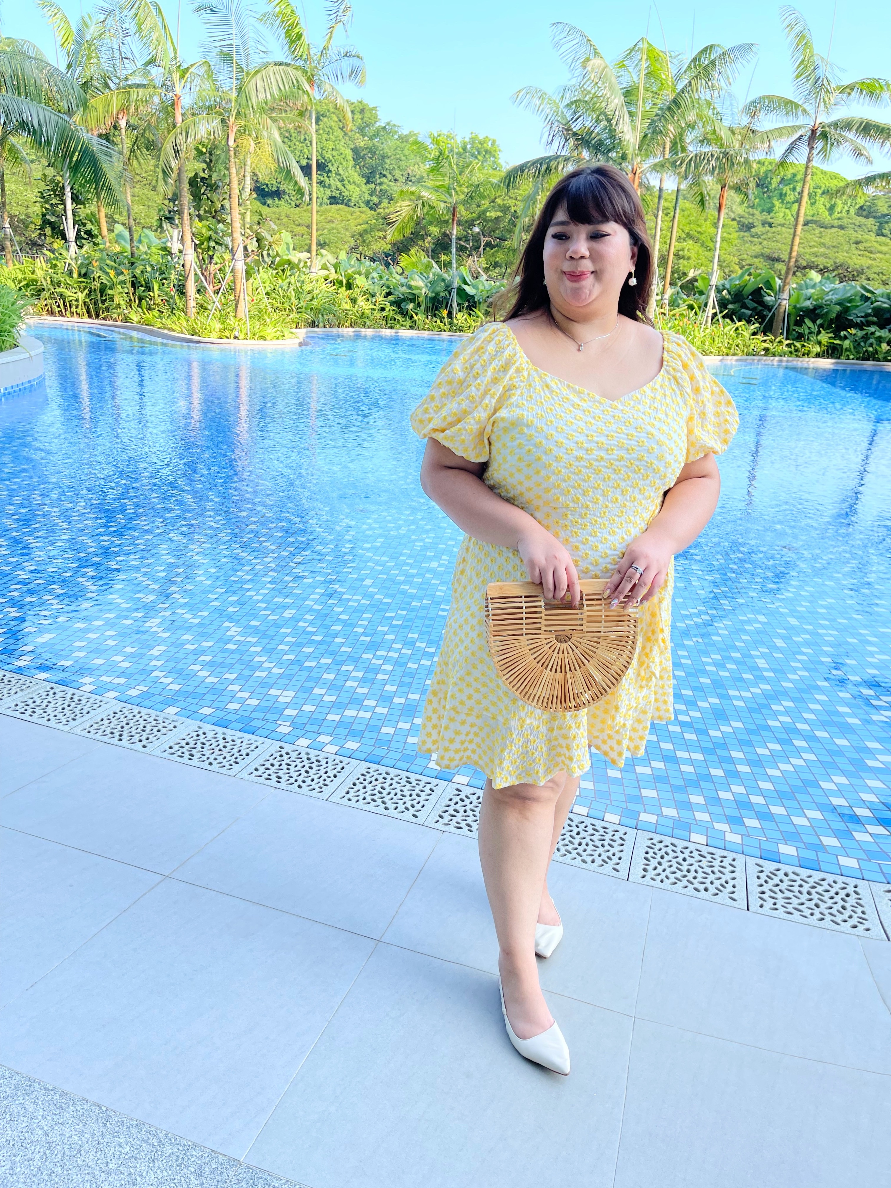 Love+ Avery Yellow 3D Dress | Plus Size Dress Singapore