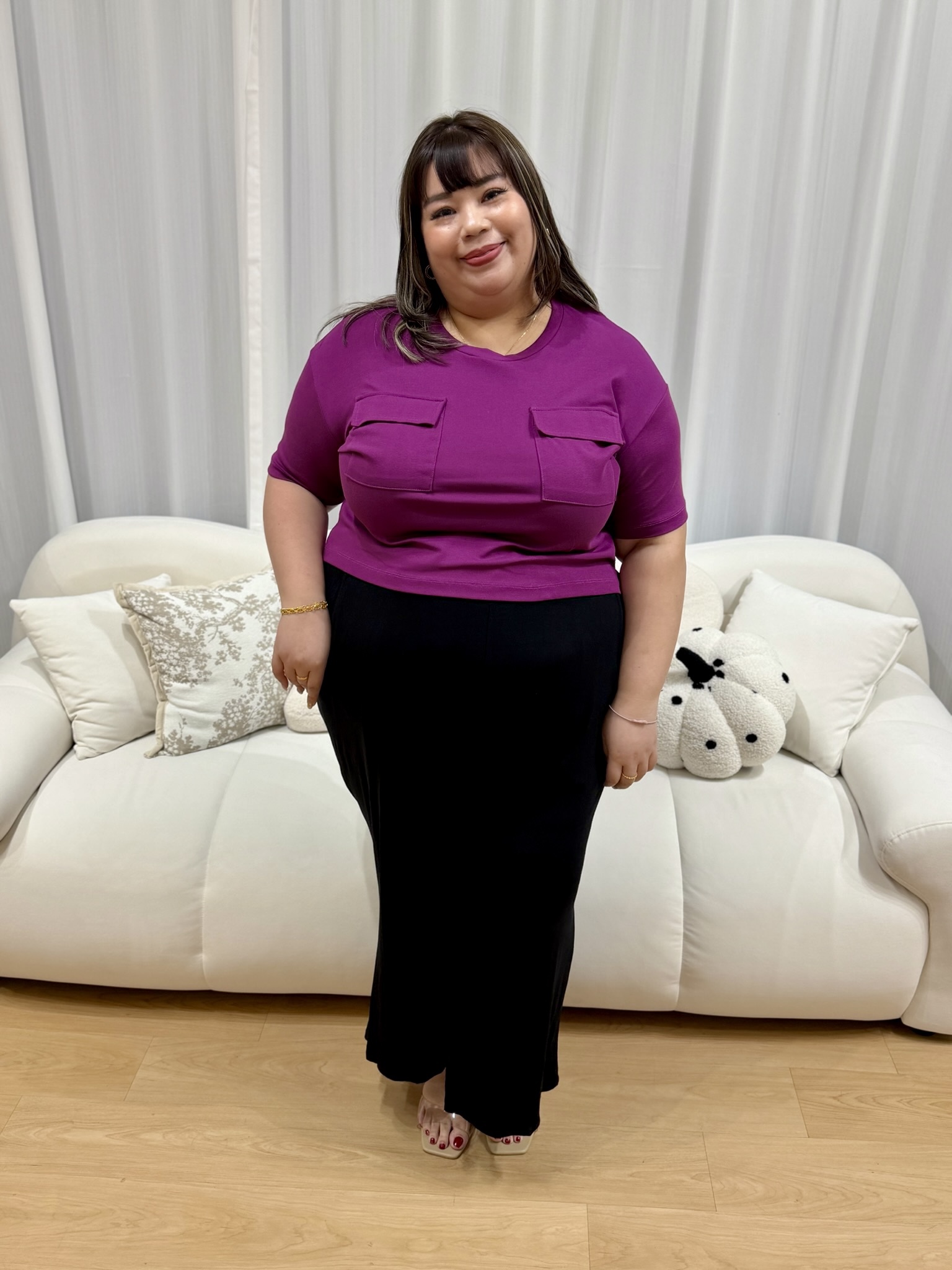 Wendi Cotton Twin Pocket Top | Plus Size Top