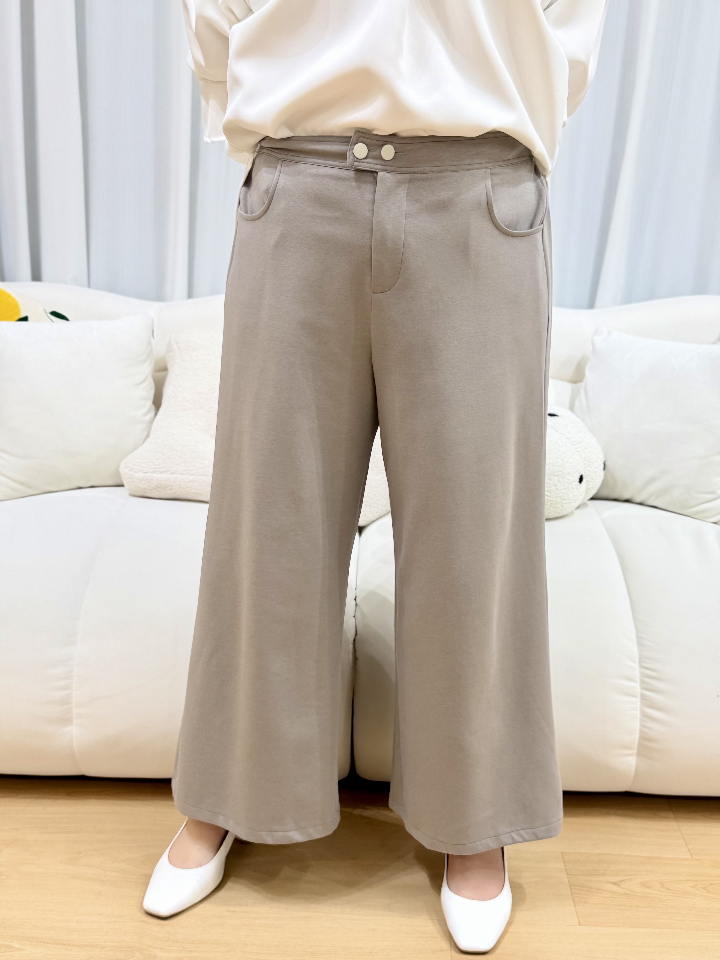 Love+ Sidoo Premium Twin Button AC Cooling Pants #2316| Plus Size Pants