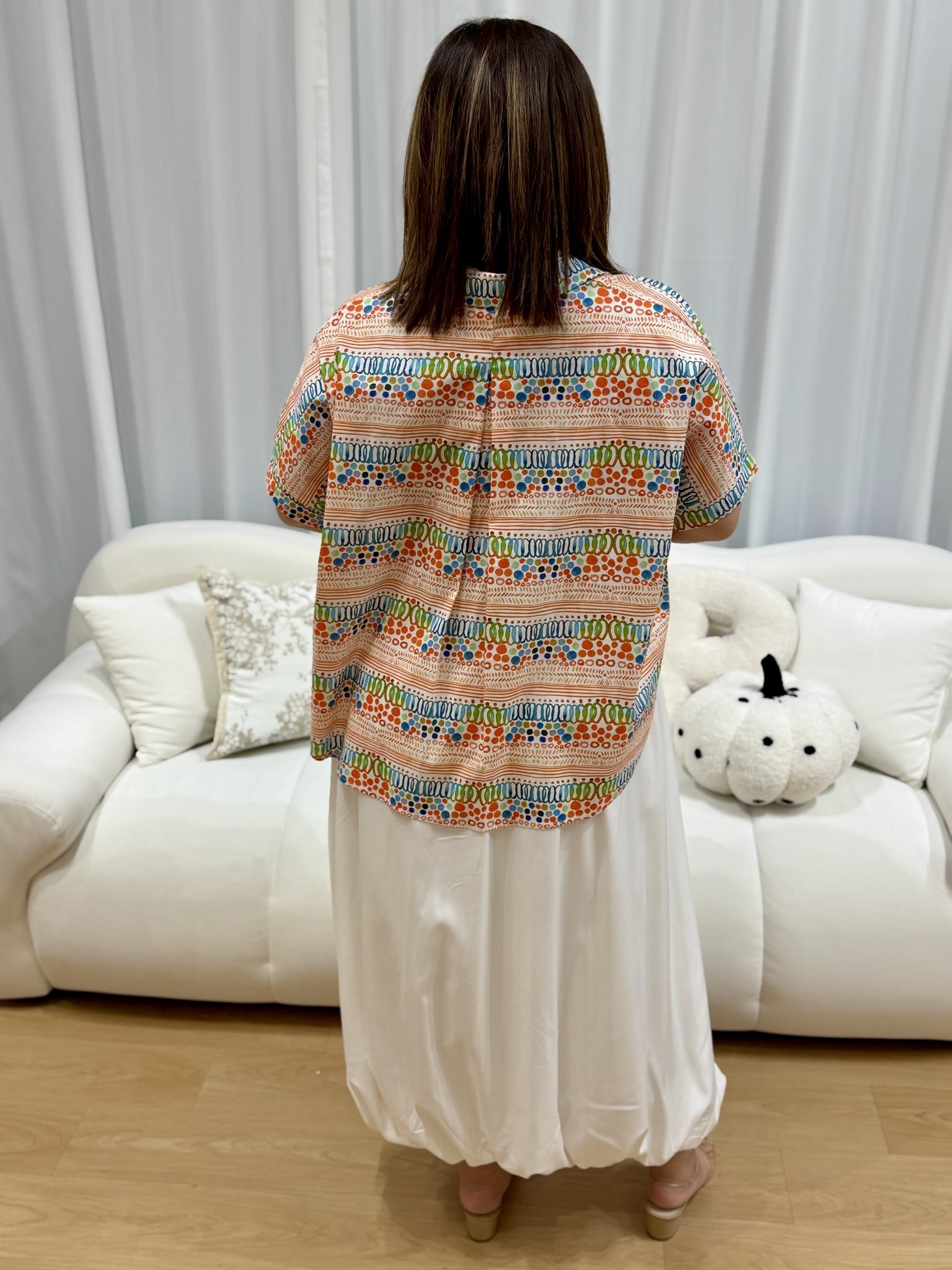 Japan Abstract Button Shirt | Plus Size Shirt