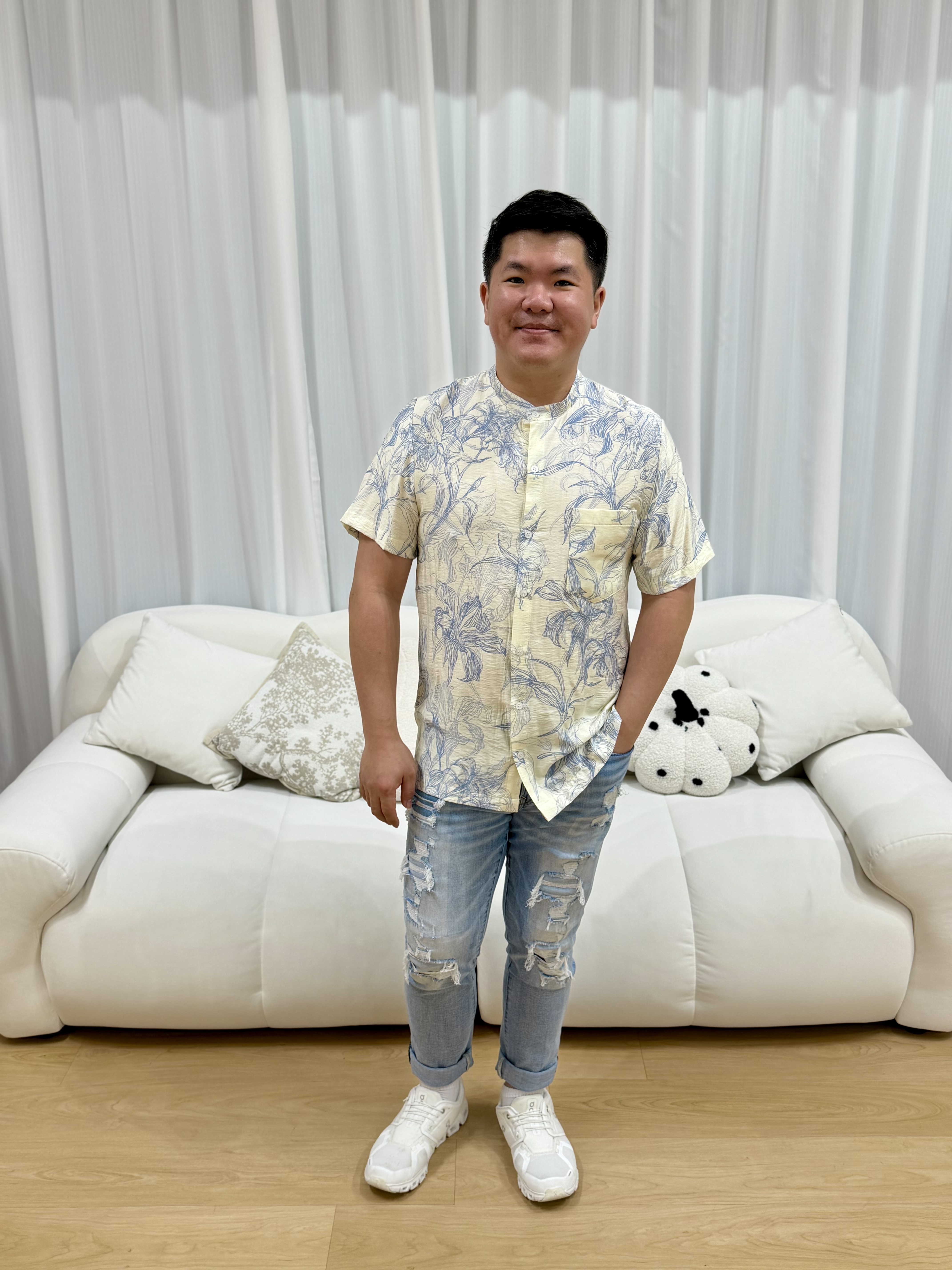 Love+ Blanc Bleu Mens Everest Shirt | Plus Size Shirt