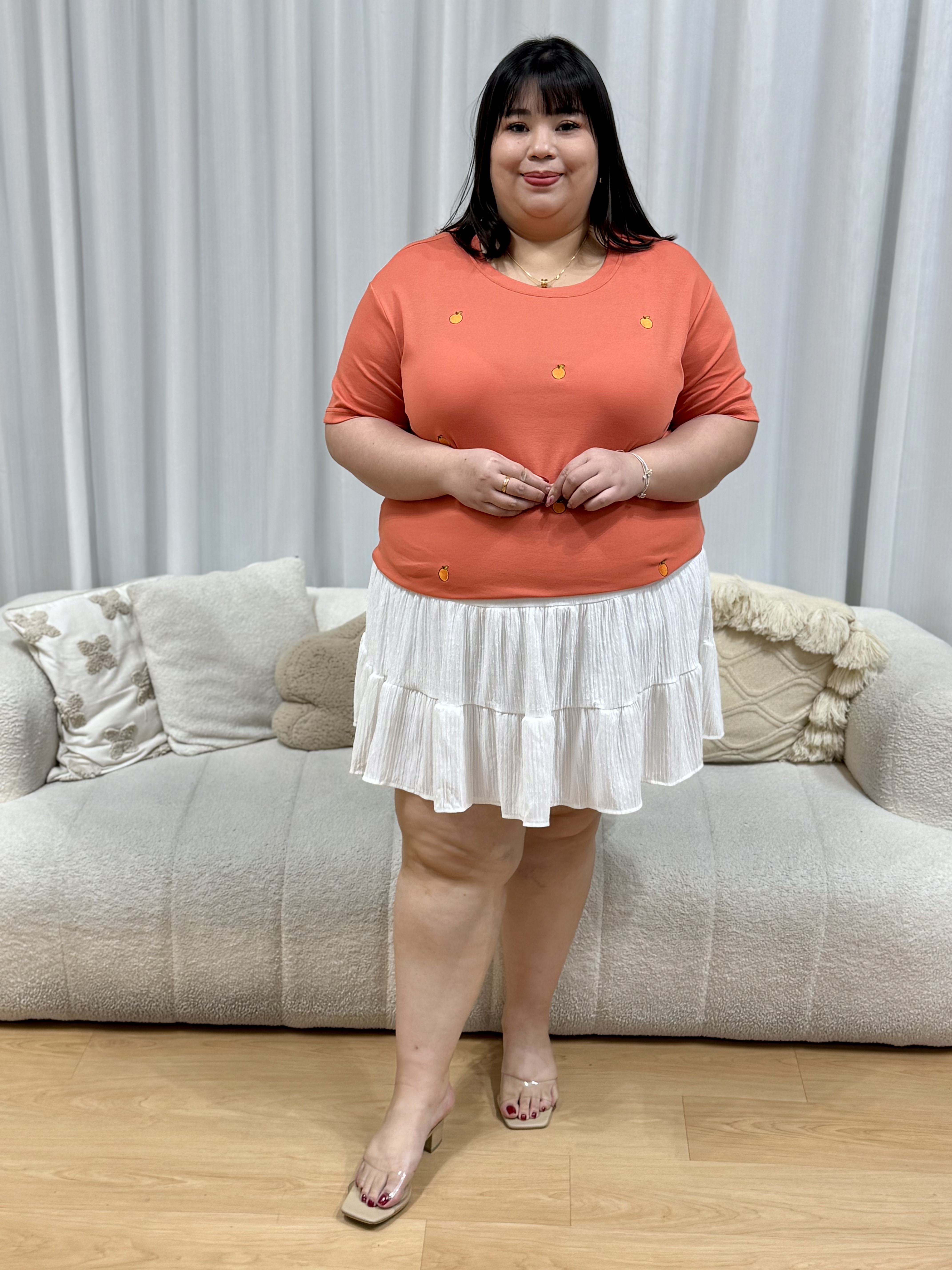HUAT KA LIAO Orange Top | Plus Size Top