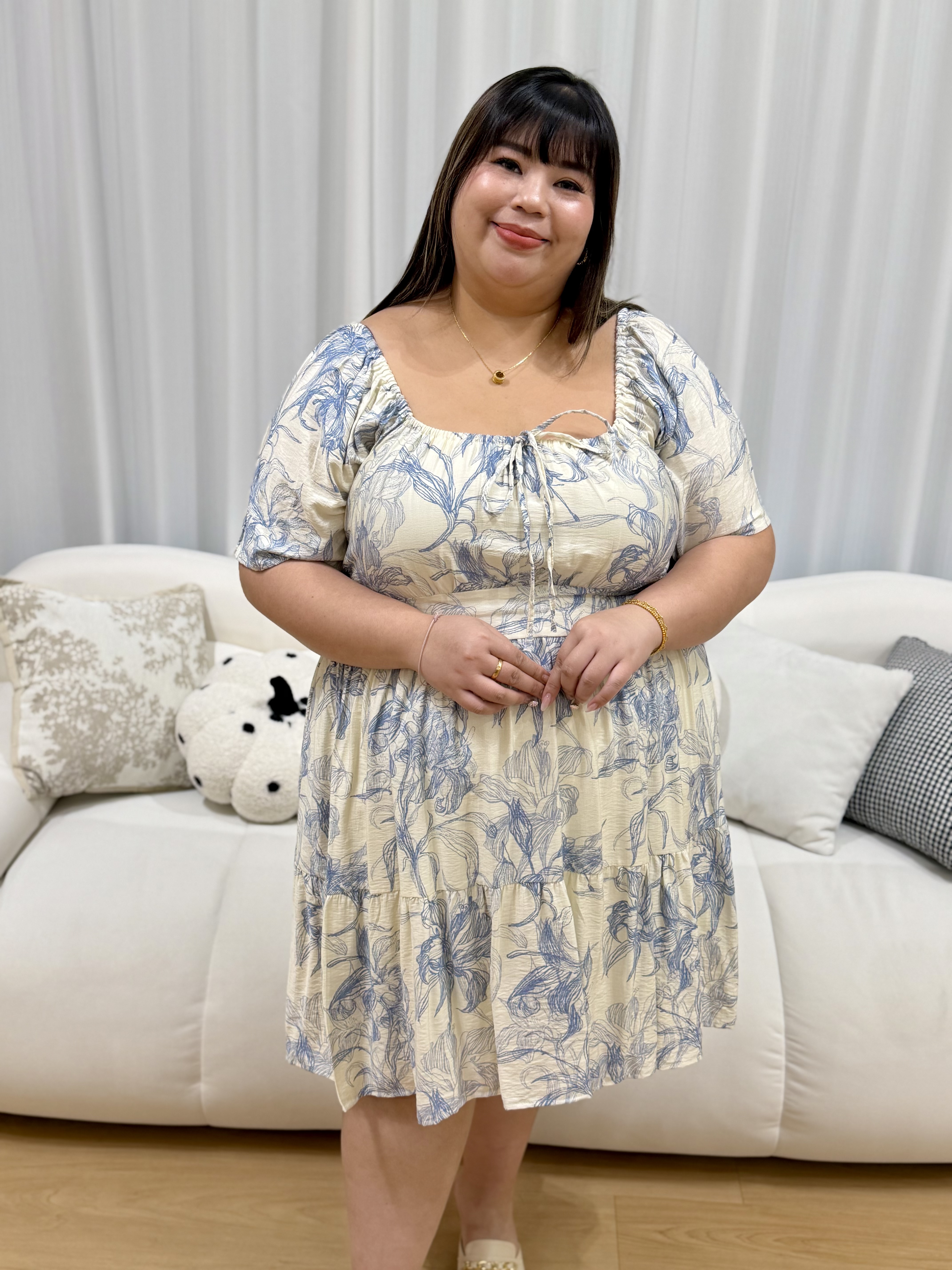 Love+ Blanc Bleu Short Dress | Plus Size Dress