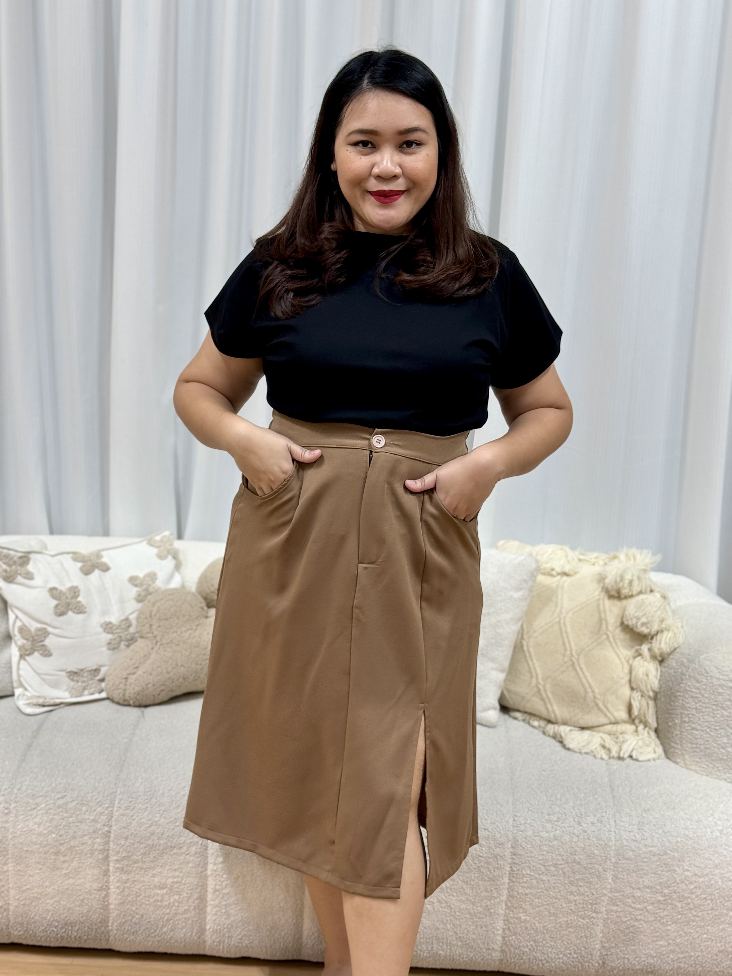 Remi Premium Slit Skirt |Plus Size Skirt