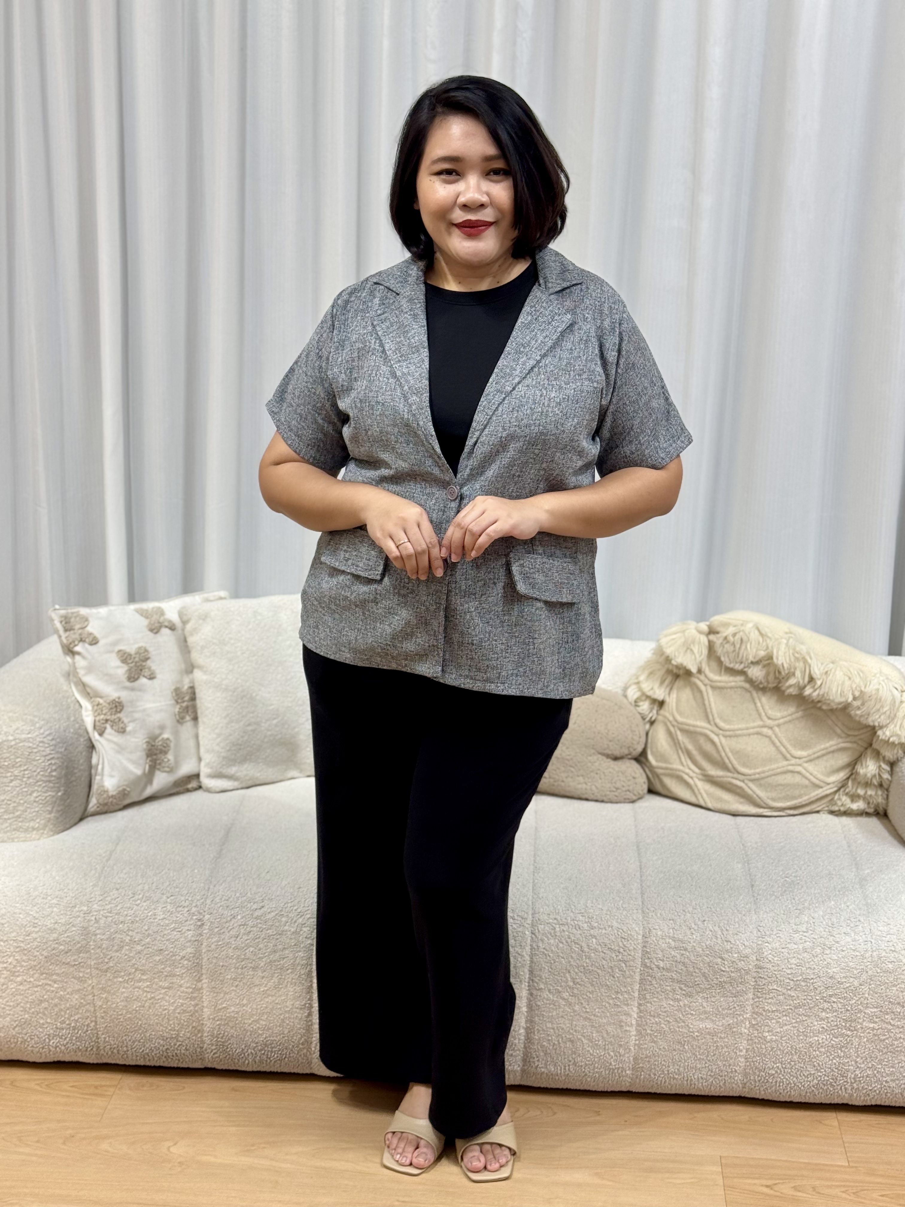Celinio Tweet Blazer | Plus Size Blazer
