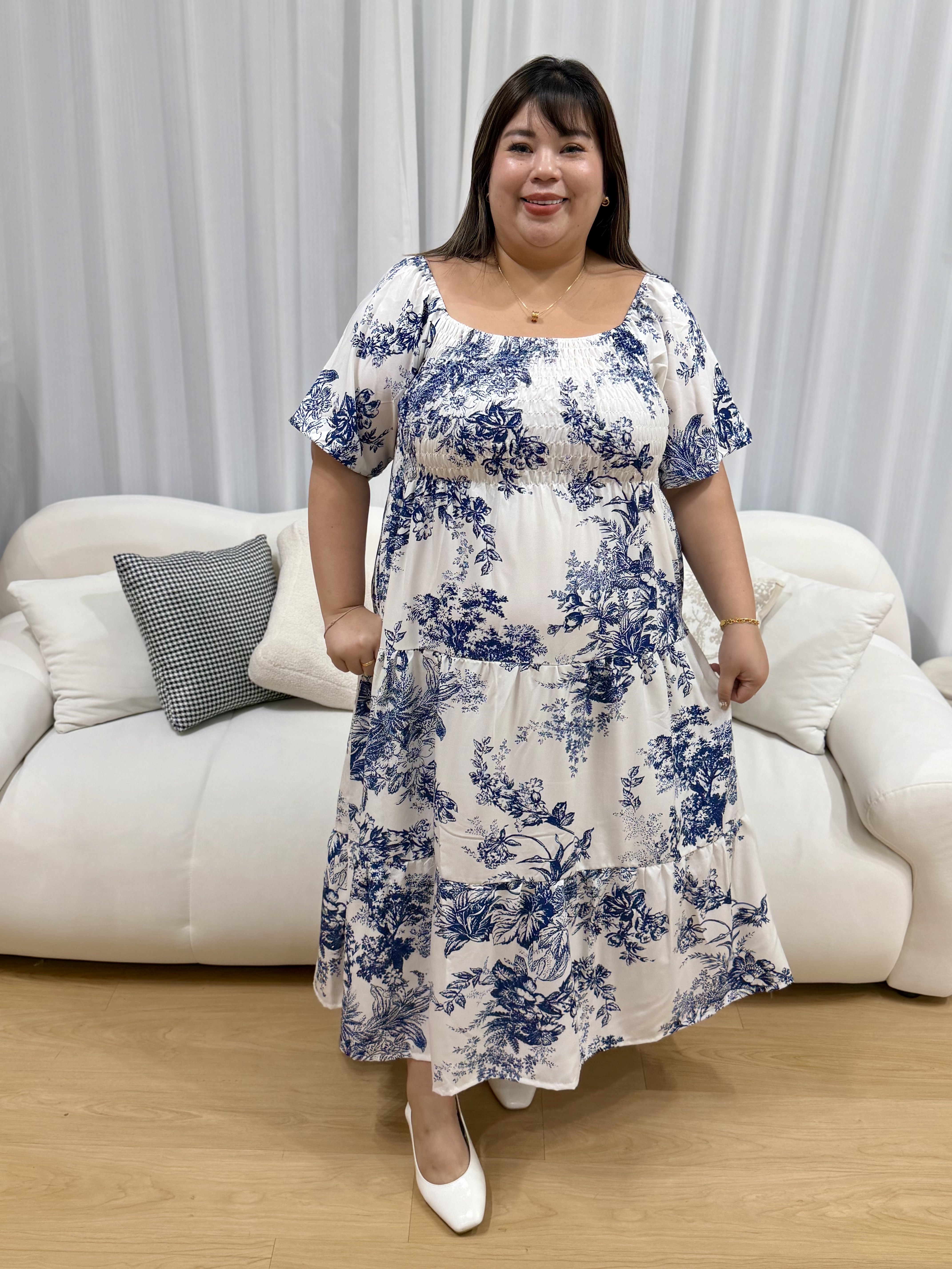 Love+ Doveria Smock Maxi Dress | Plus Size Maxi Dress