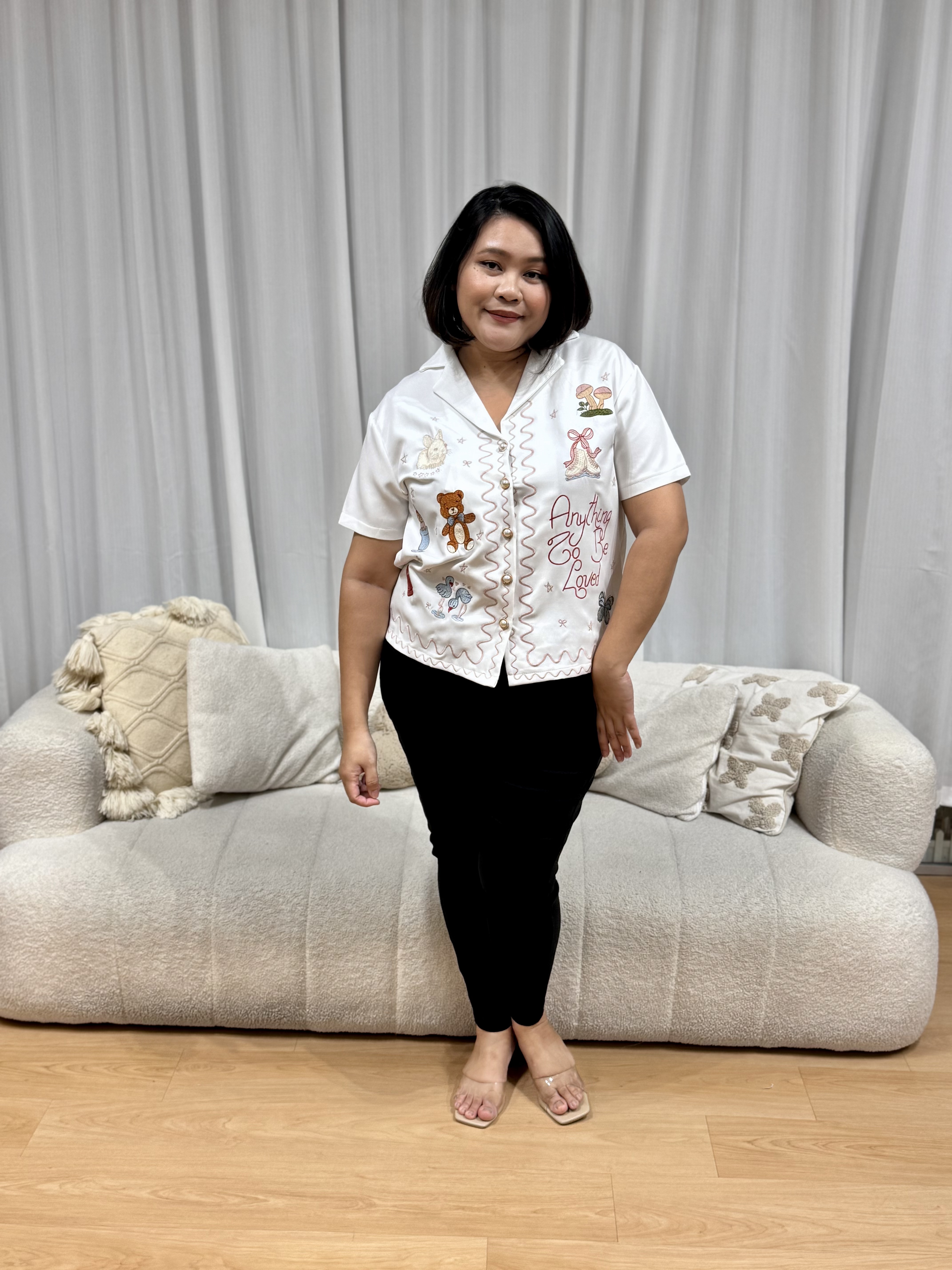 Yoana Cutie Cartoon  Blouse | Plus Size Blouse