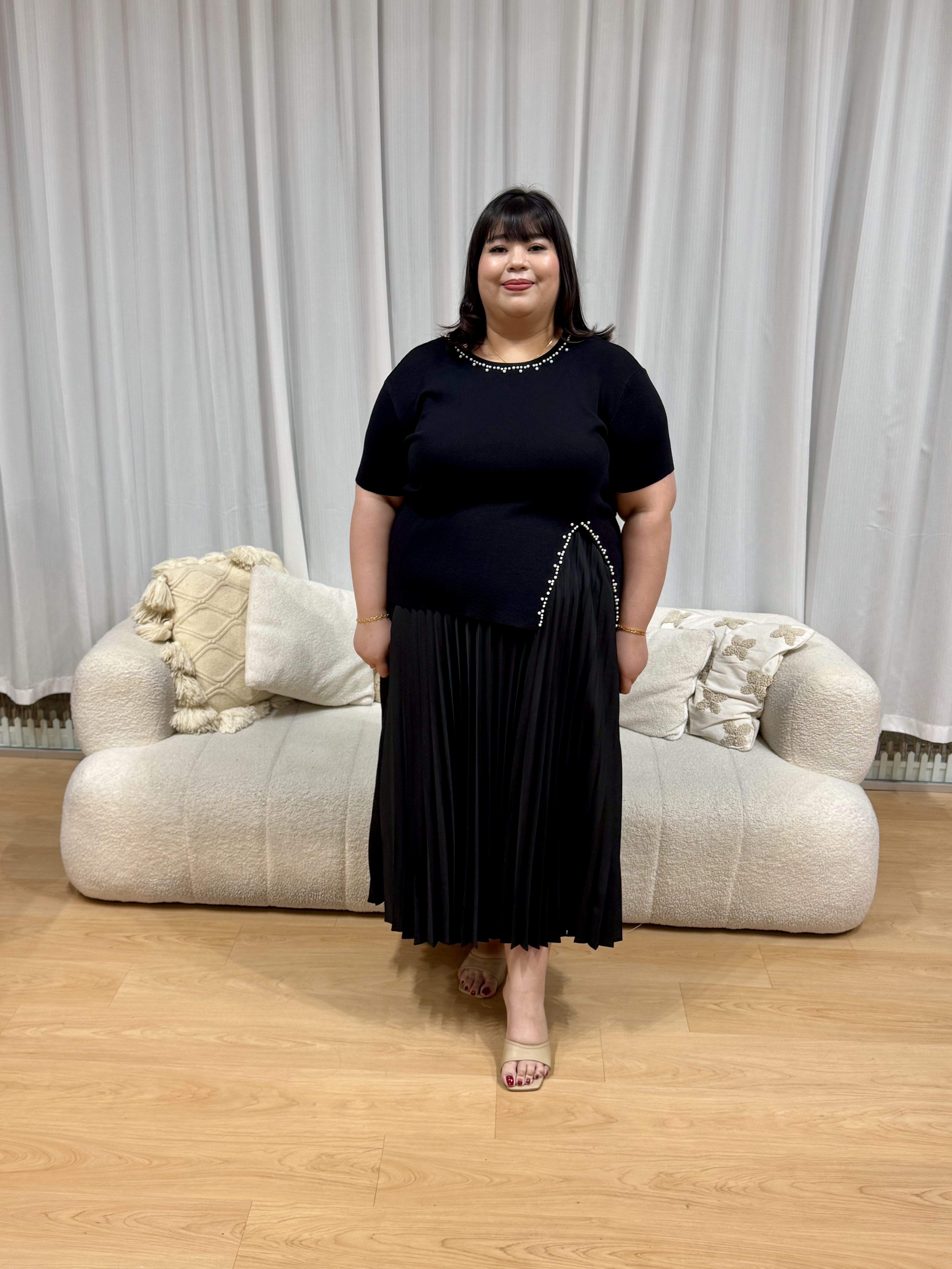 Charly Pearly Cha Knitted Top | Plus Size Top