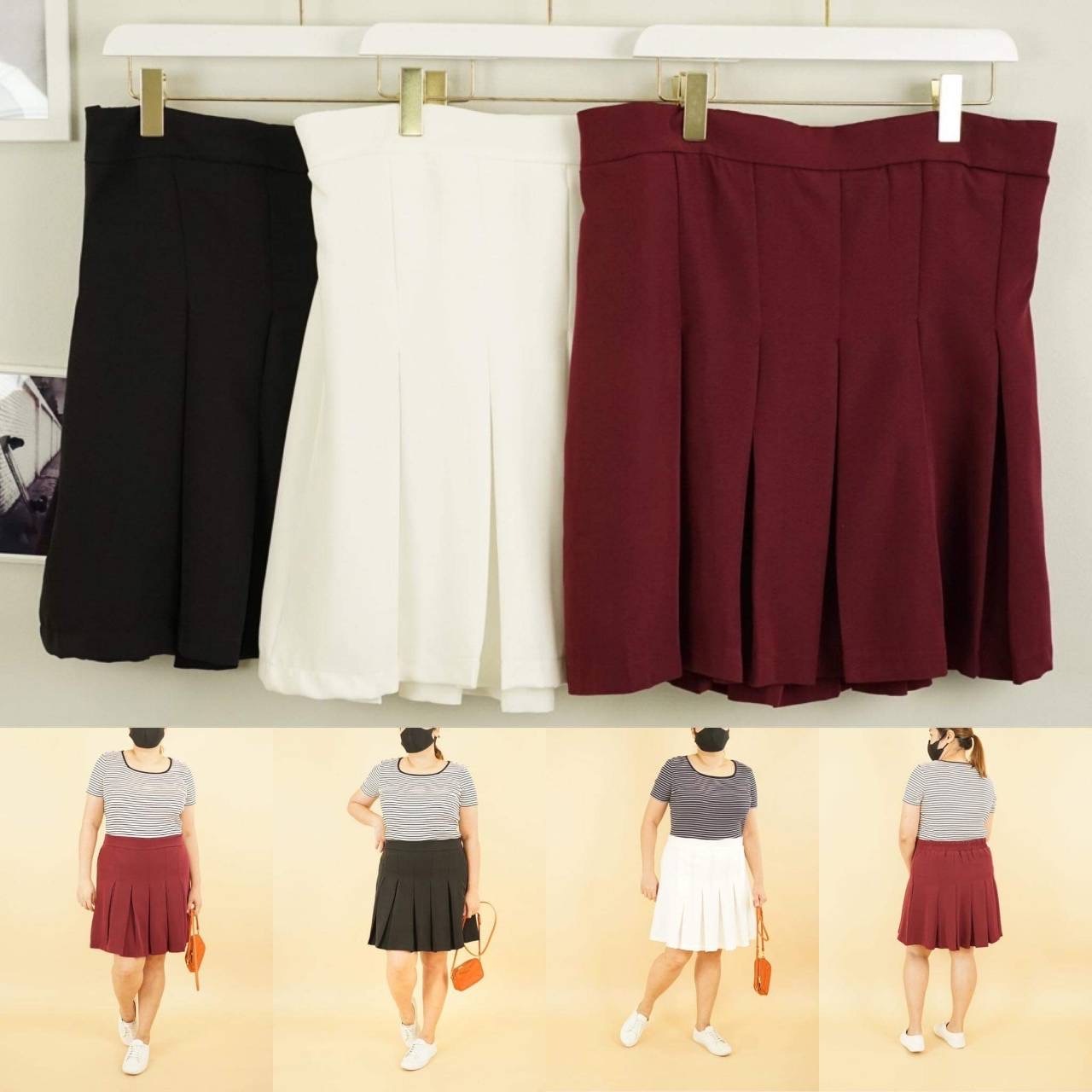 6 Pleats Skirt | Plus Size Skirt
