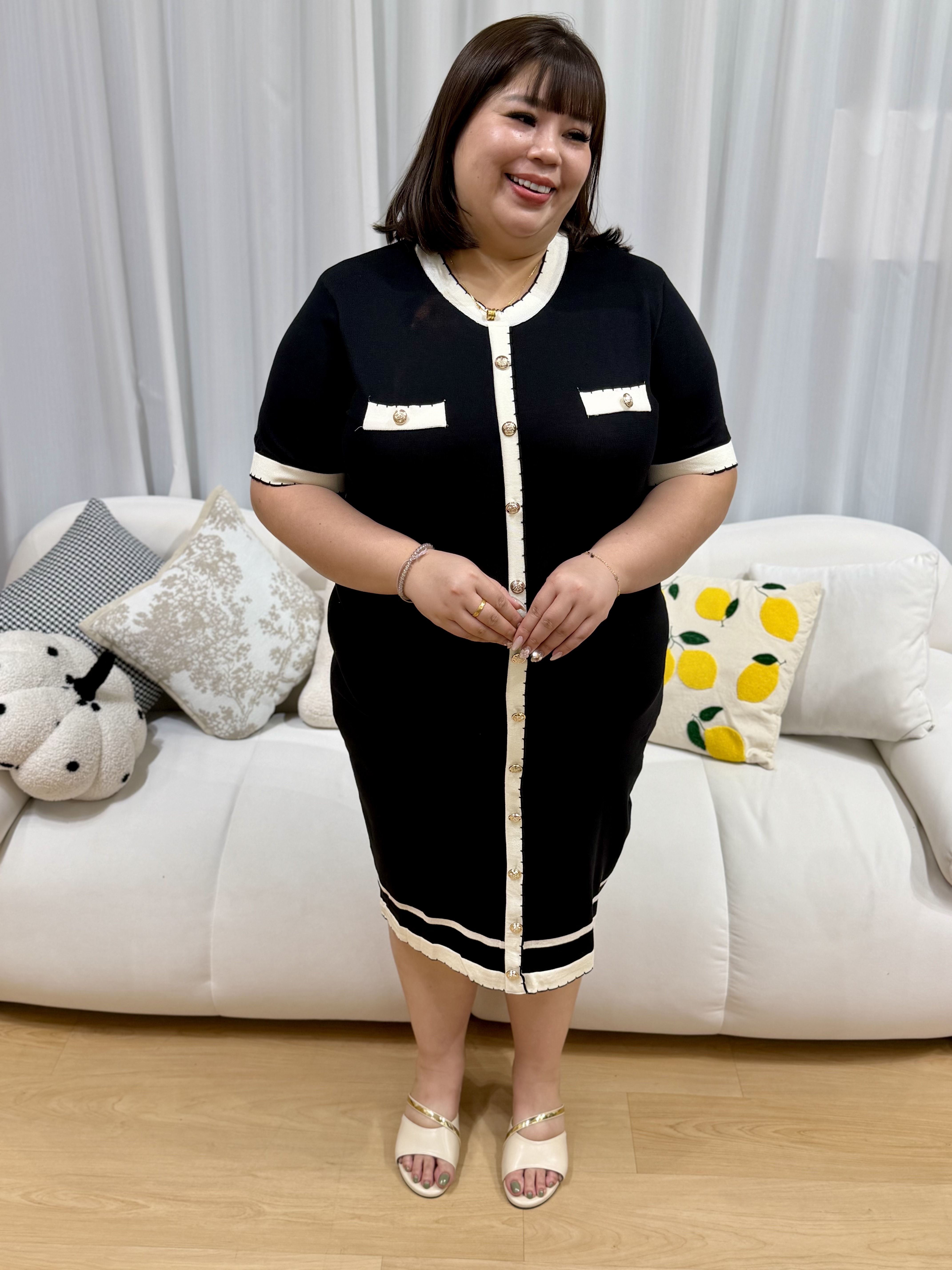 Love+ Brighton Soft Knit Button Dress | Plus Size Dress