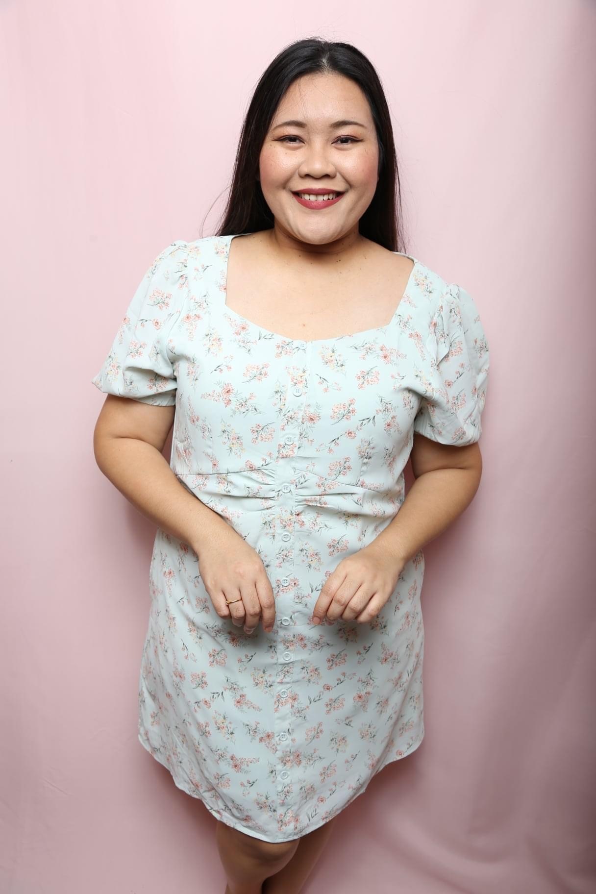 Love+ Ayla Mint Floral Dress | Plus Size Dress Singapore