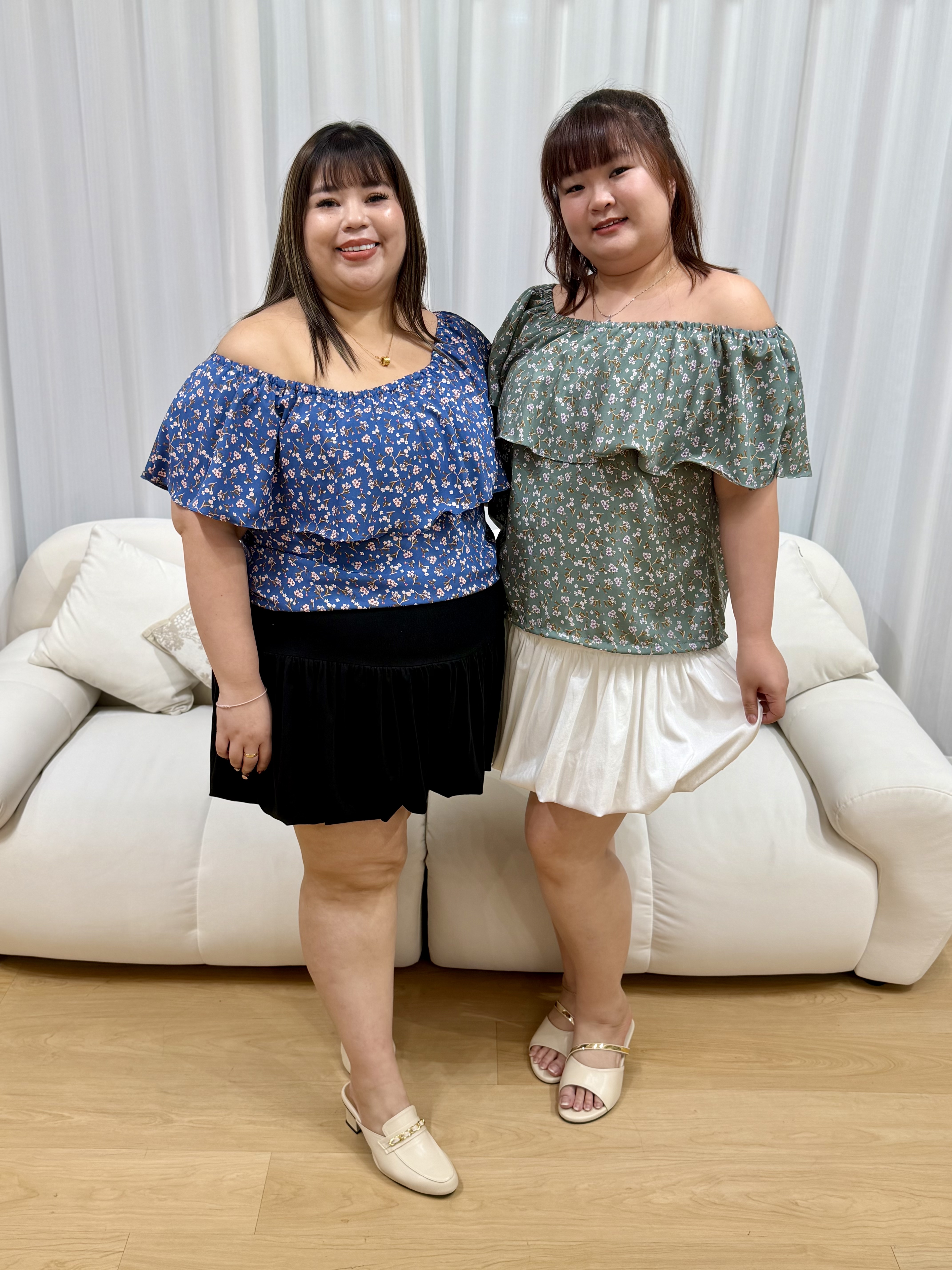 Love+ Floral Ruffle O/S 3-Way Top | Plus Size Top