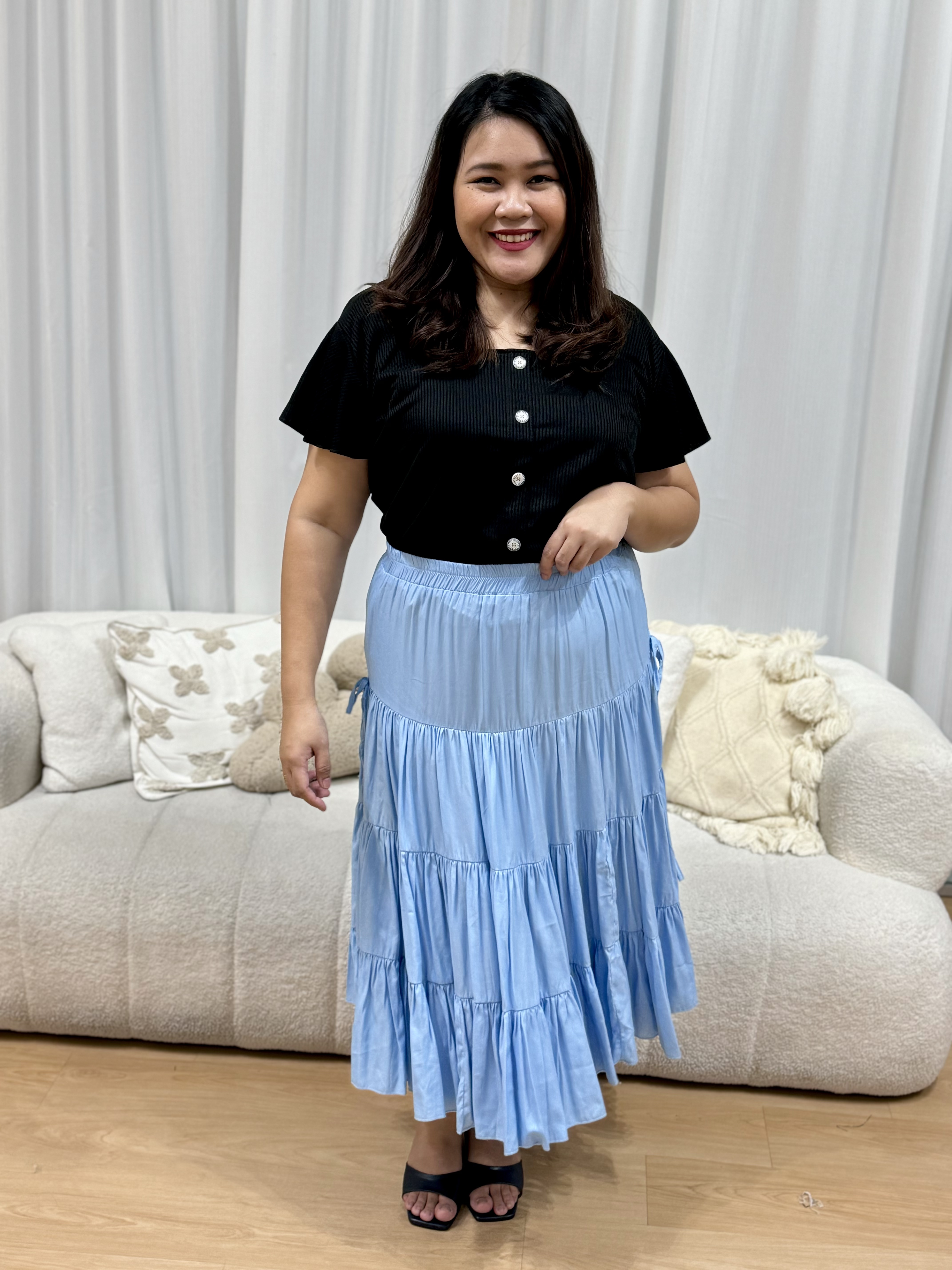 Rayon Ribbon Tulli Skirt | Plus Size Skirt