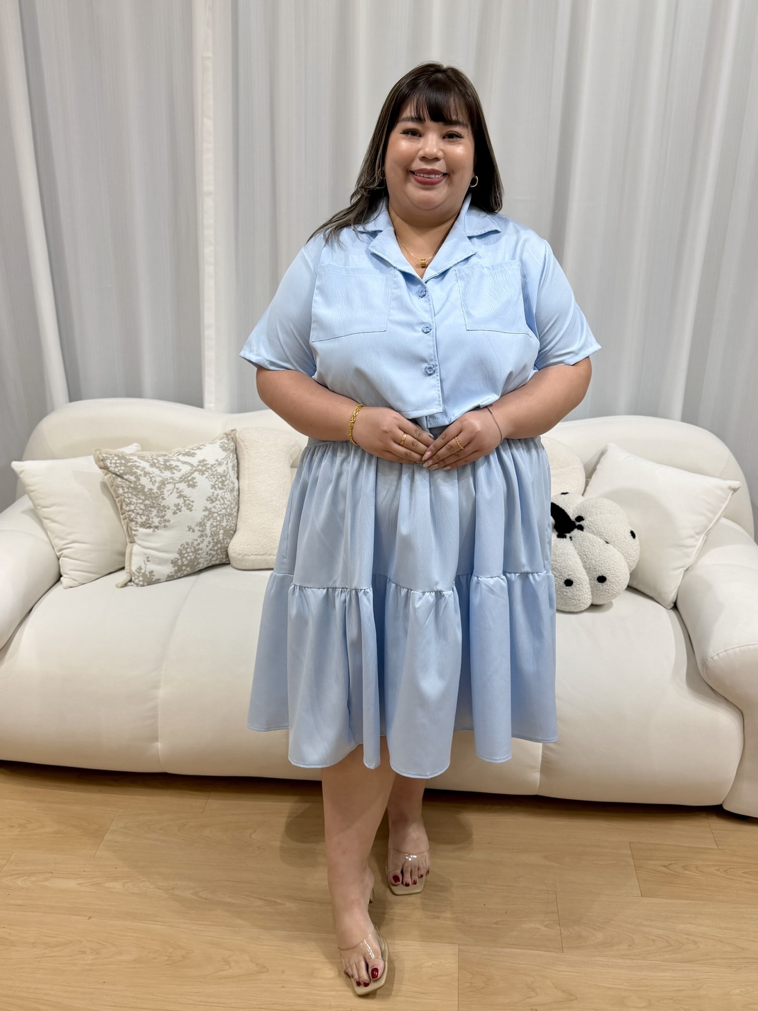 Bzu Button Shirt Set | Plus Size Set