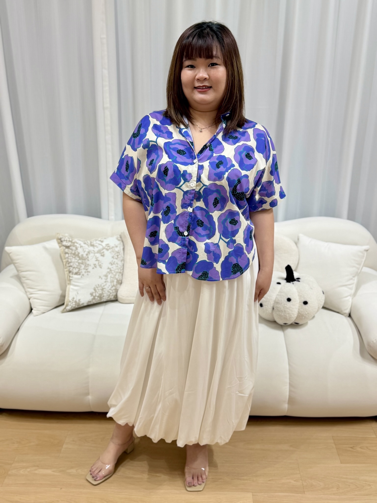 Japan Abstract Button Shirt | Plus Size Shirt