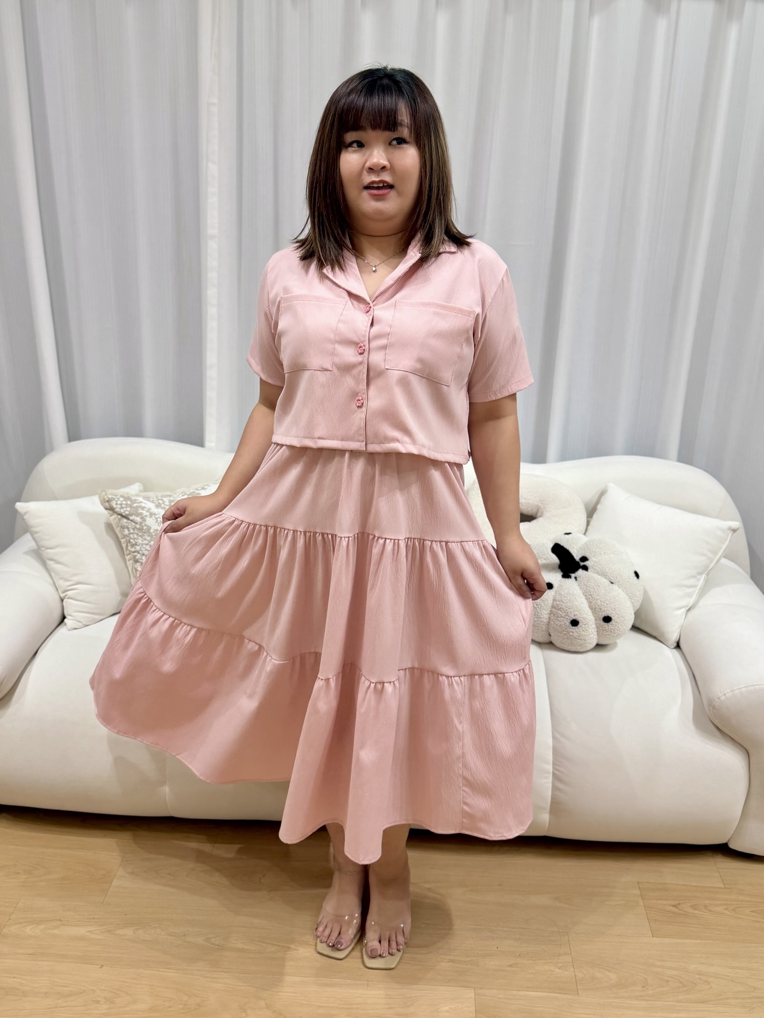 Bzu Button Shirt Set | Plus Size Set
