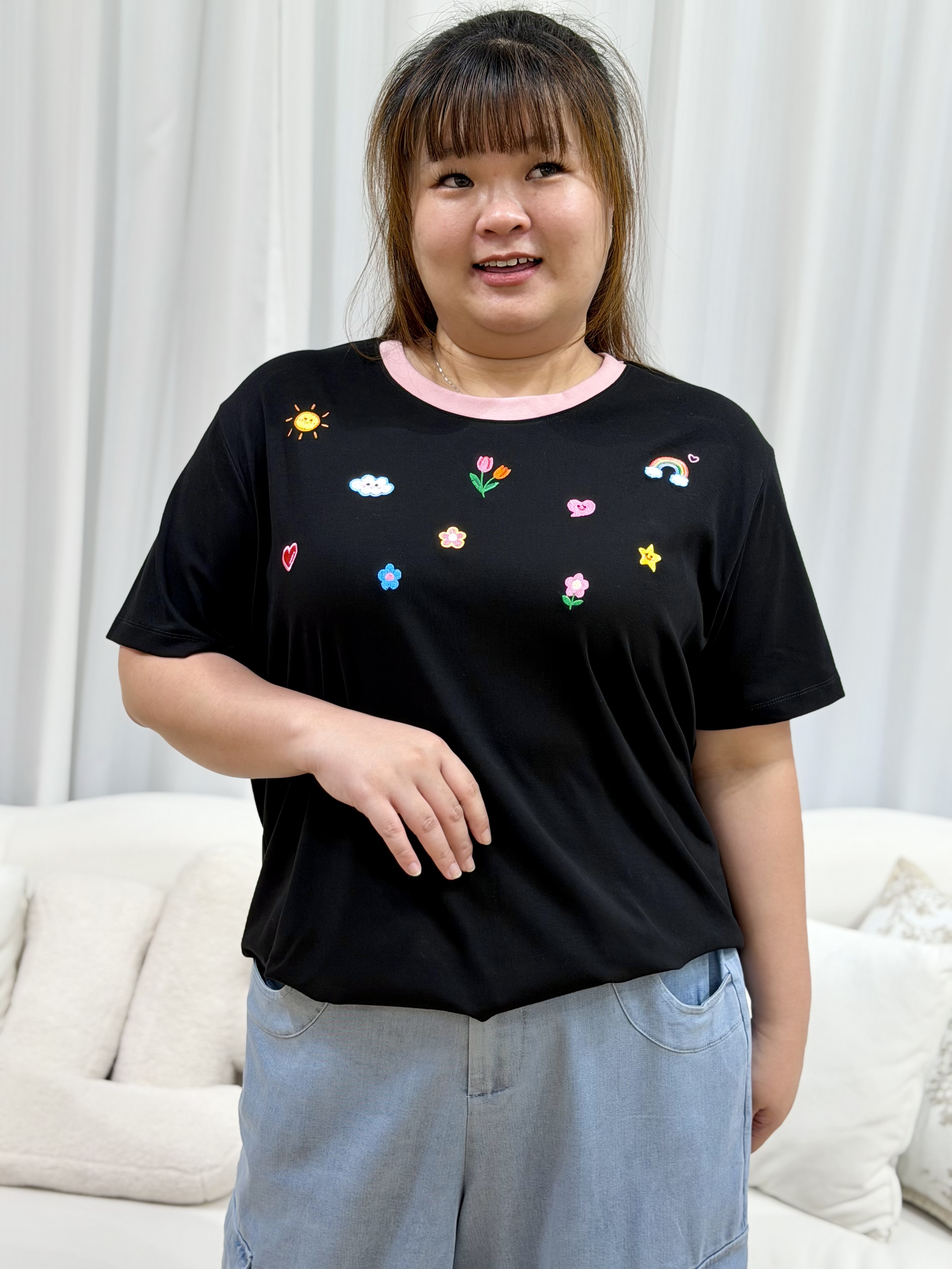 Emoji Happy Vibes Top| Plus Size Top