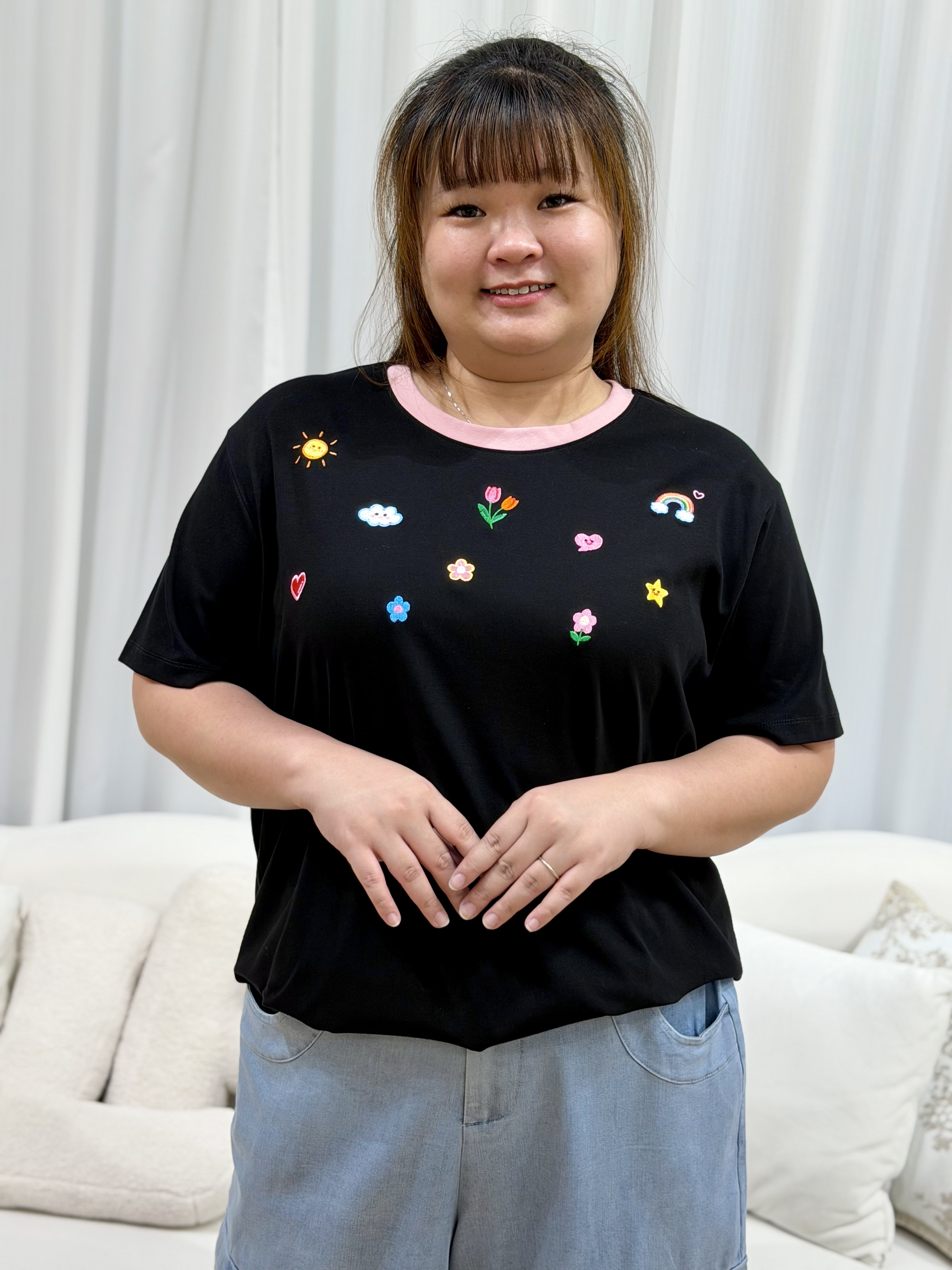 Emoji Happy Vibes Top| Plus Size Top