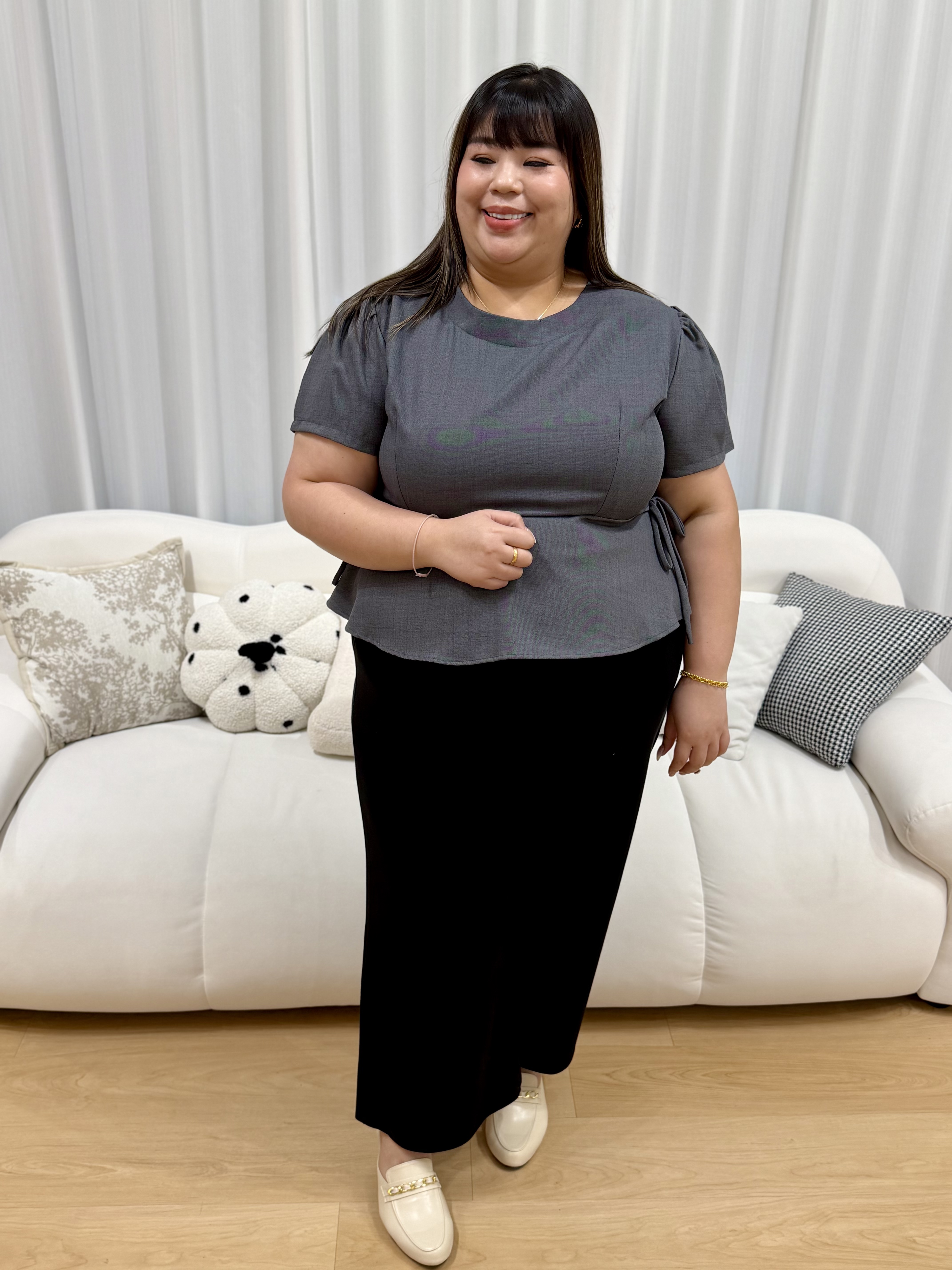 Missy Ribbon Work Top | Plus Size Top