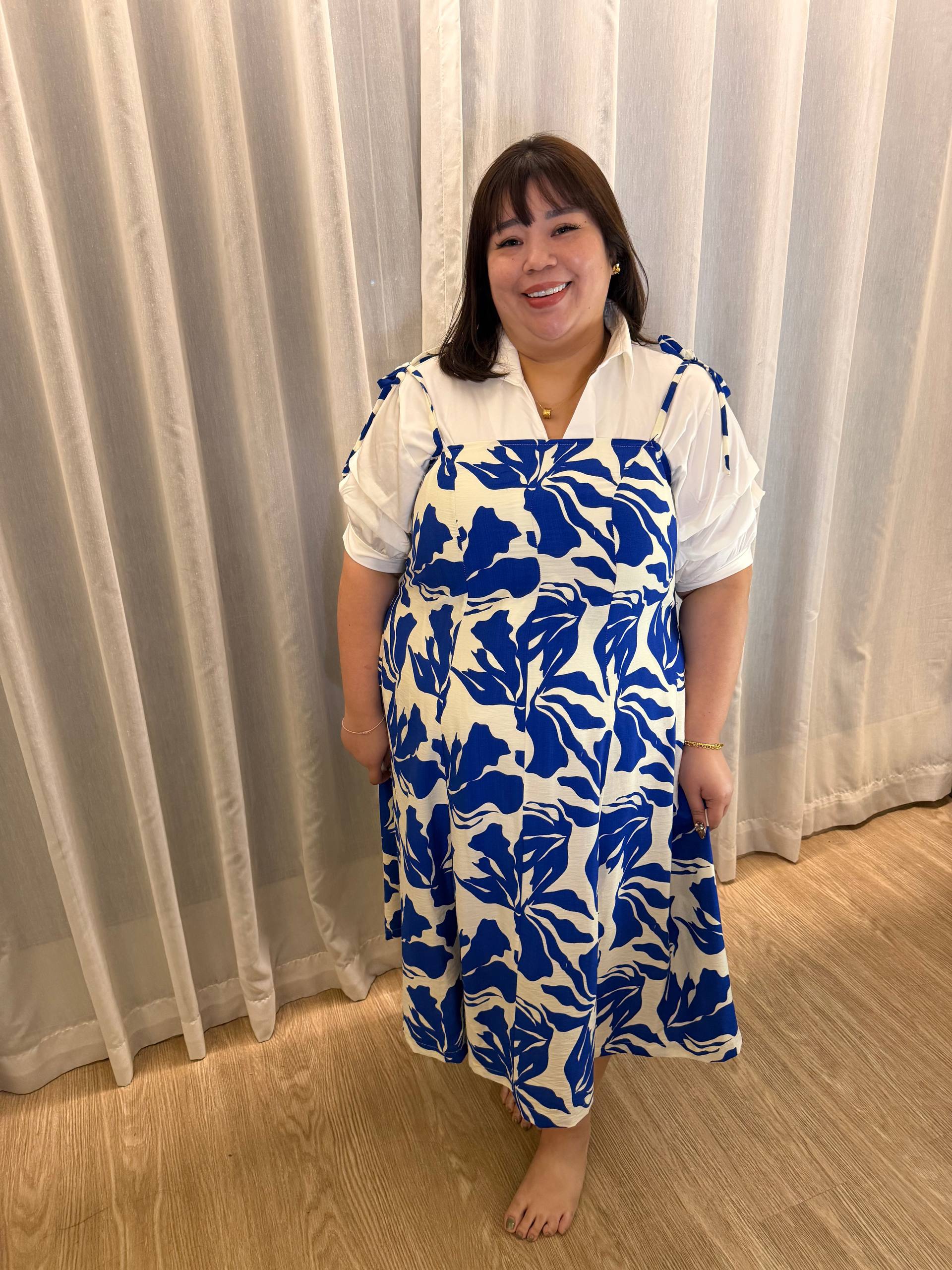 Premium Watercolor Palette Cotton Linen Dress | Plus Size Dress