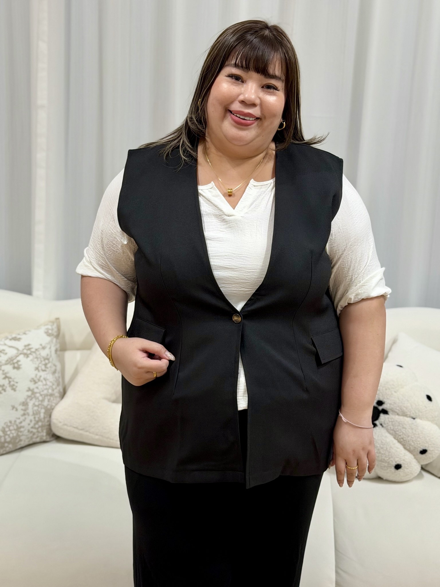 Titania Texture Vest | Plus Size Vest