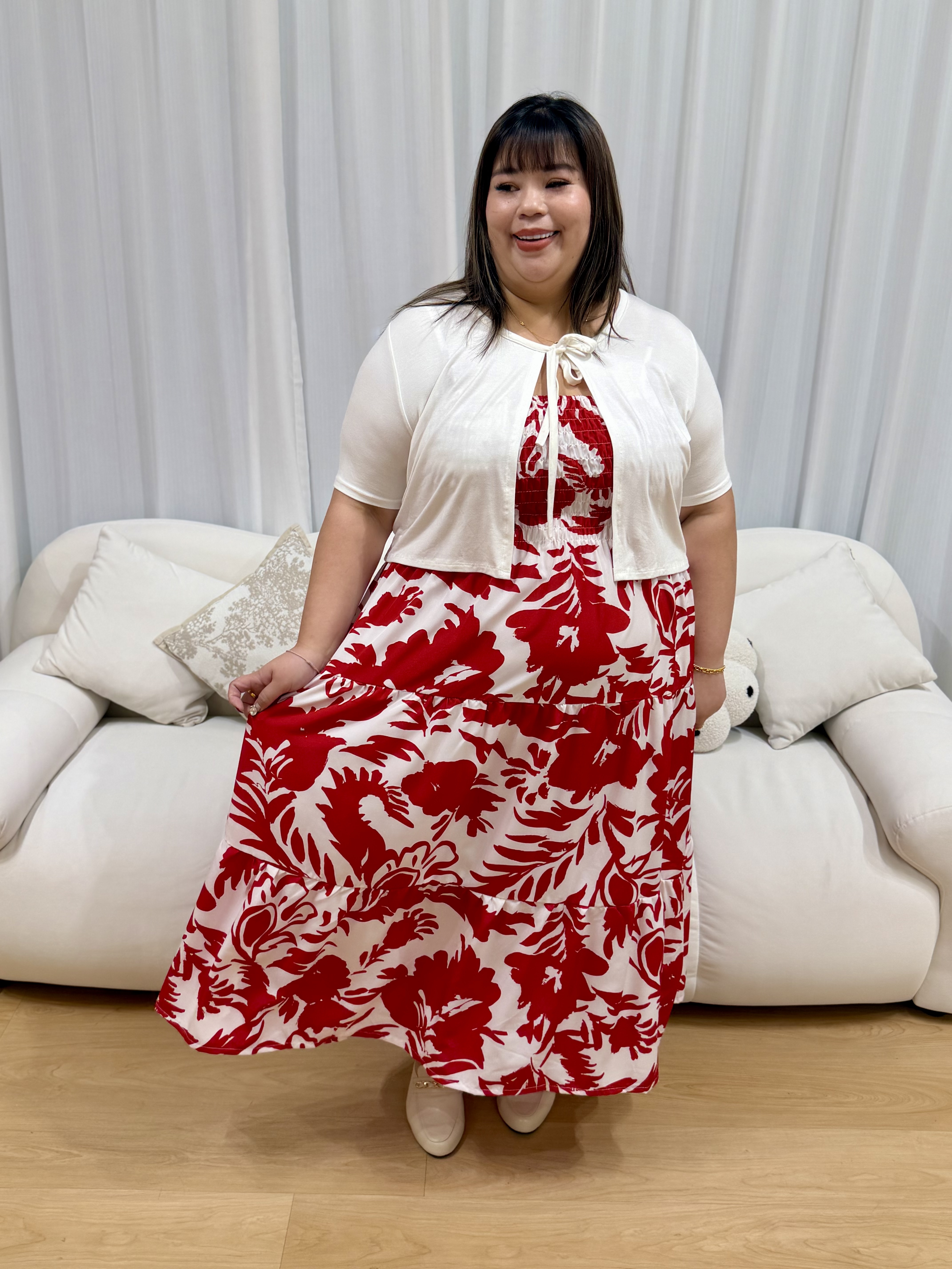 Love+ Chloe Red Dynasty Maxi Dress | Plus Size Dress
